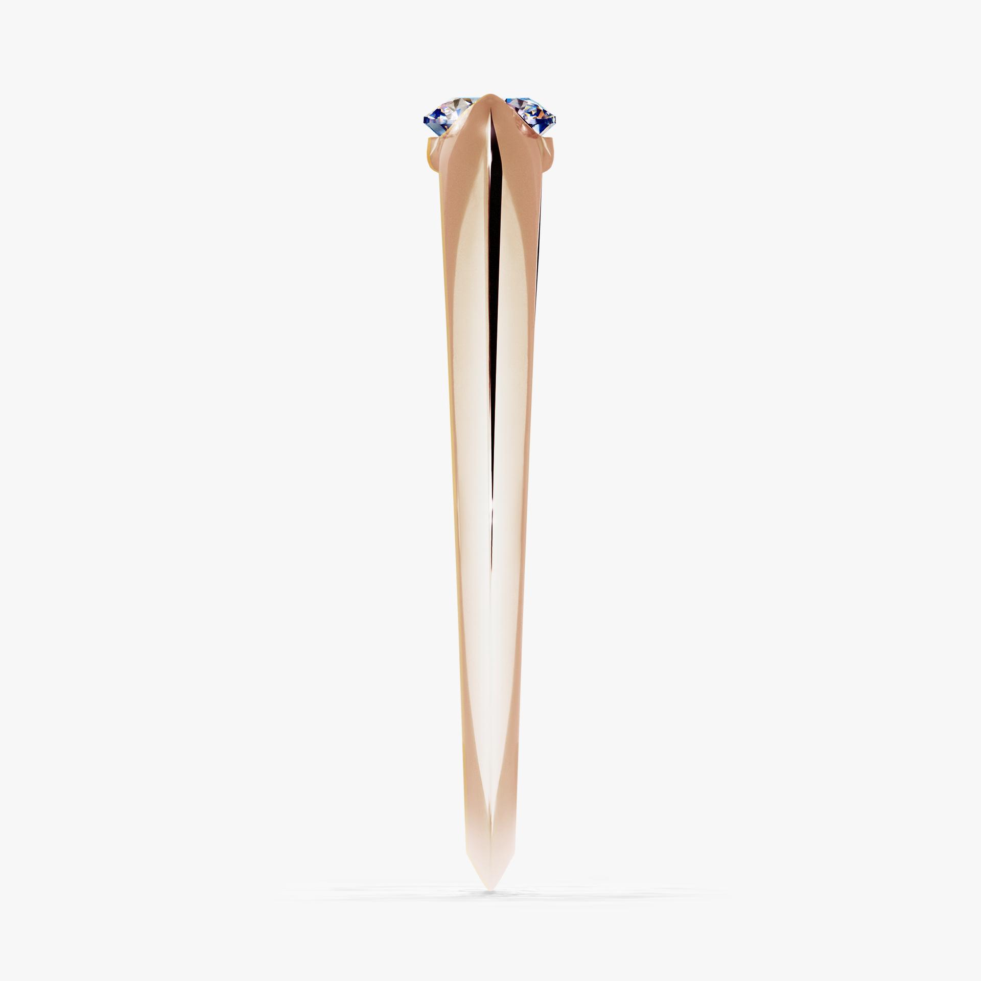 Pierscionek zareczynowy z diamentem 025 CT z rozowego zlota my baby 03