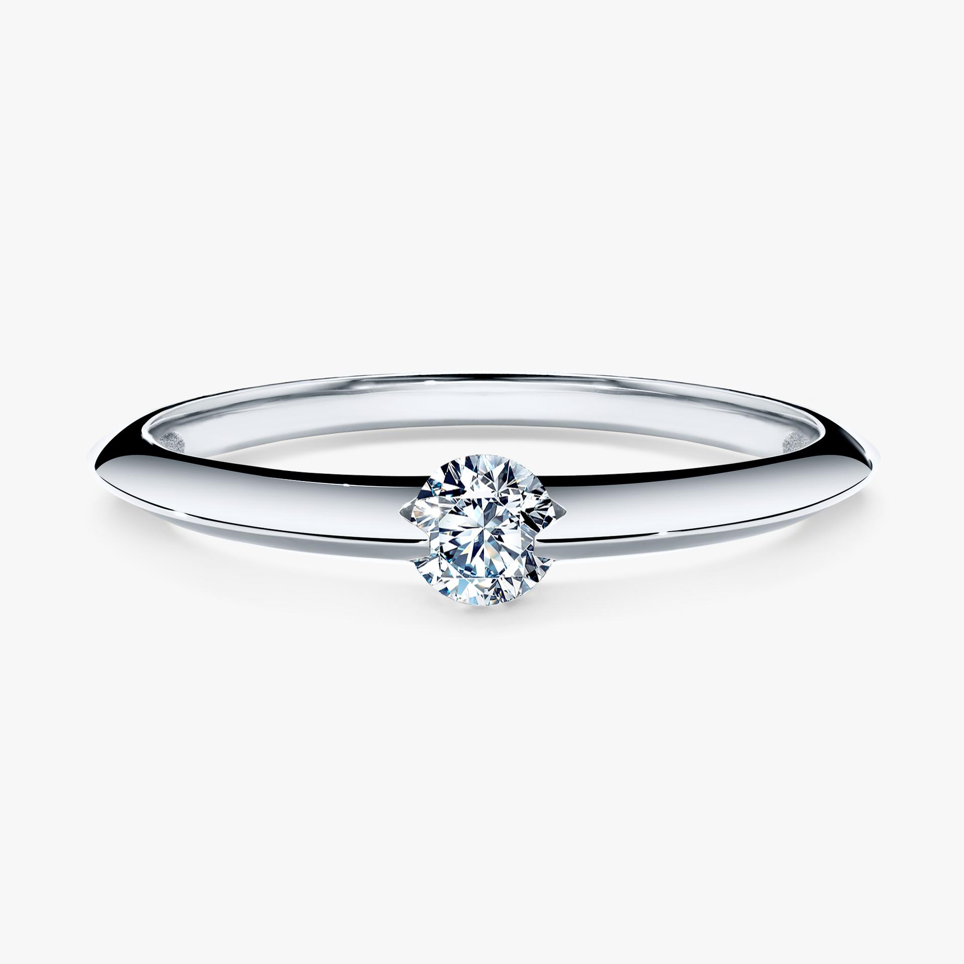 Pierscionek zareczynowy z diamentem 050 CT z bialego zlota my baby 01