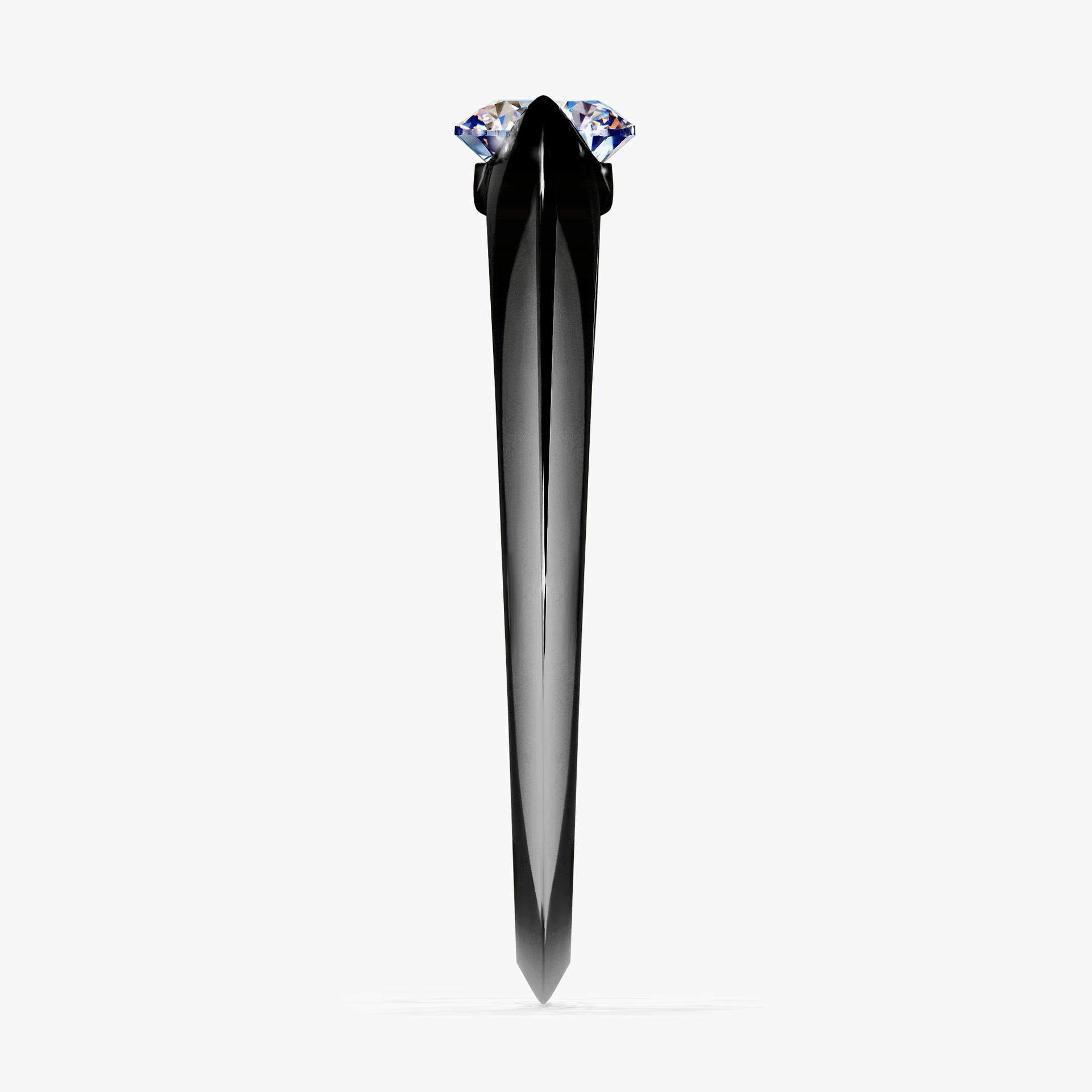 Pierscionek zareczynowy z diamentem 050 CT z czarnego zlota my baby 03