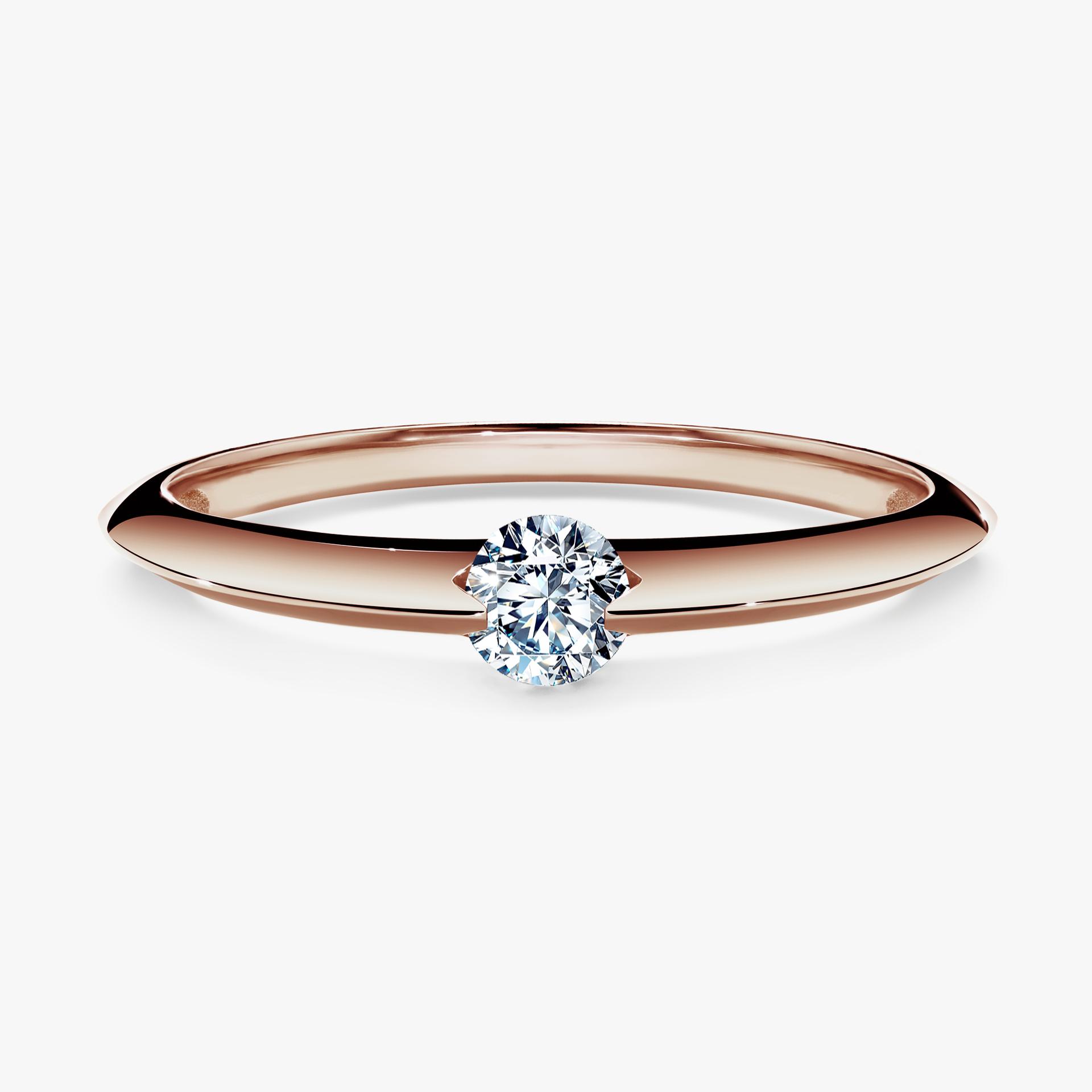 Pierscionek zareczynowy z diamentem 050 CT z rozowego zlota my baby 01