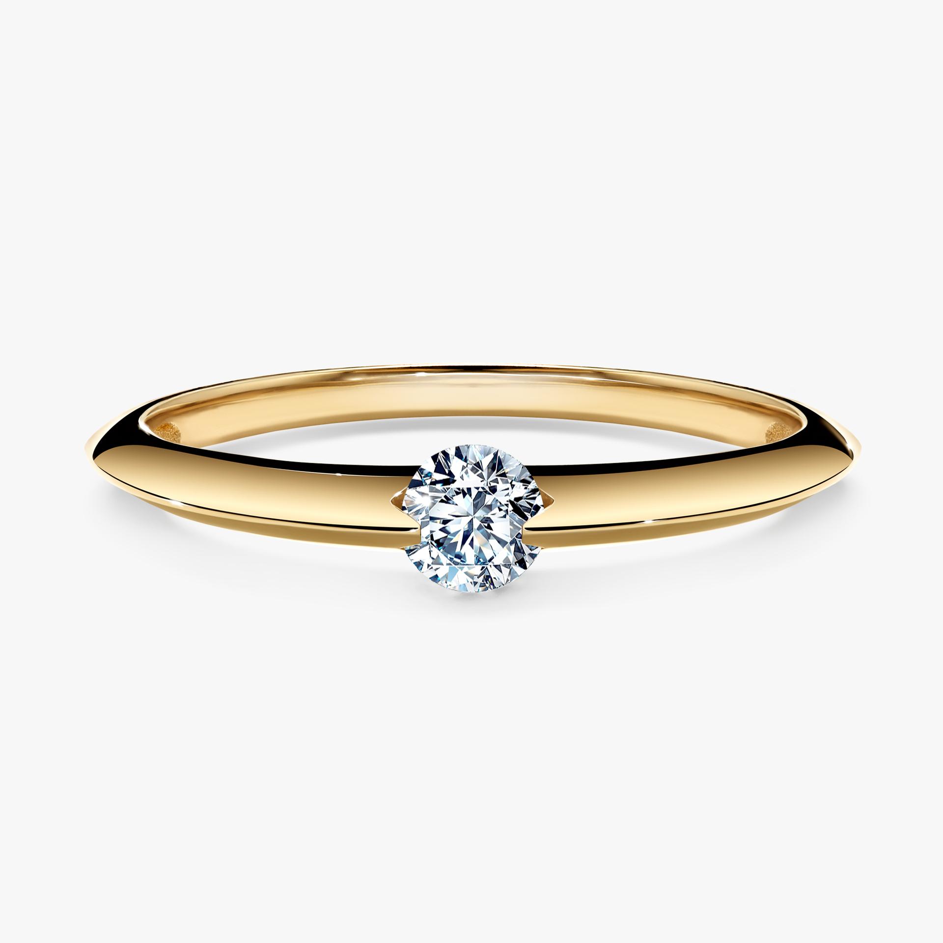 Pierscionek zareczynowy z diamentem 050 CT z zoltego zlota my baby 01