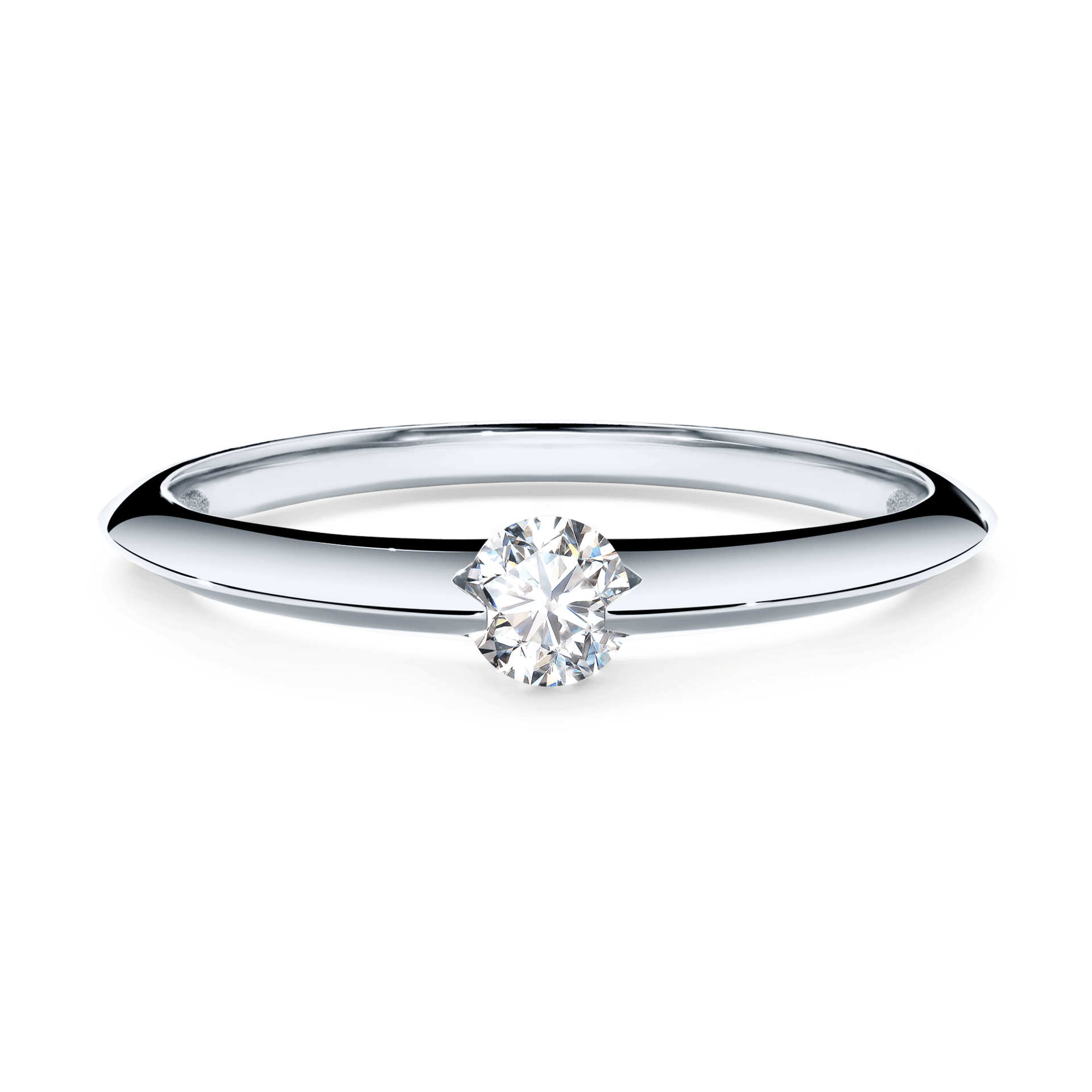 Pierścionek zaręczynowy My Baby z białego złota z diamentem laboratoryjnym 0,50ct