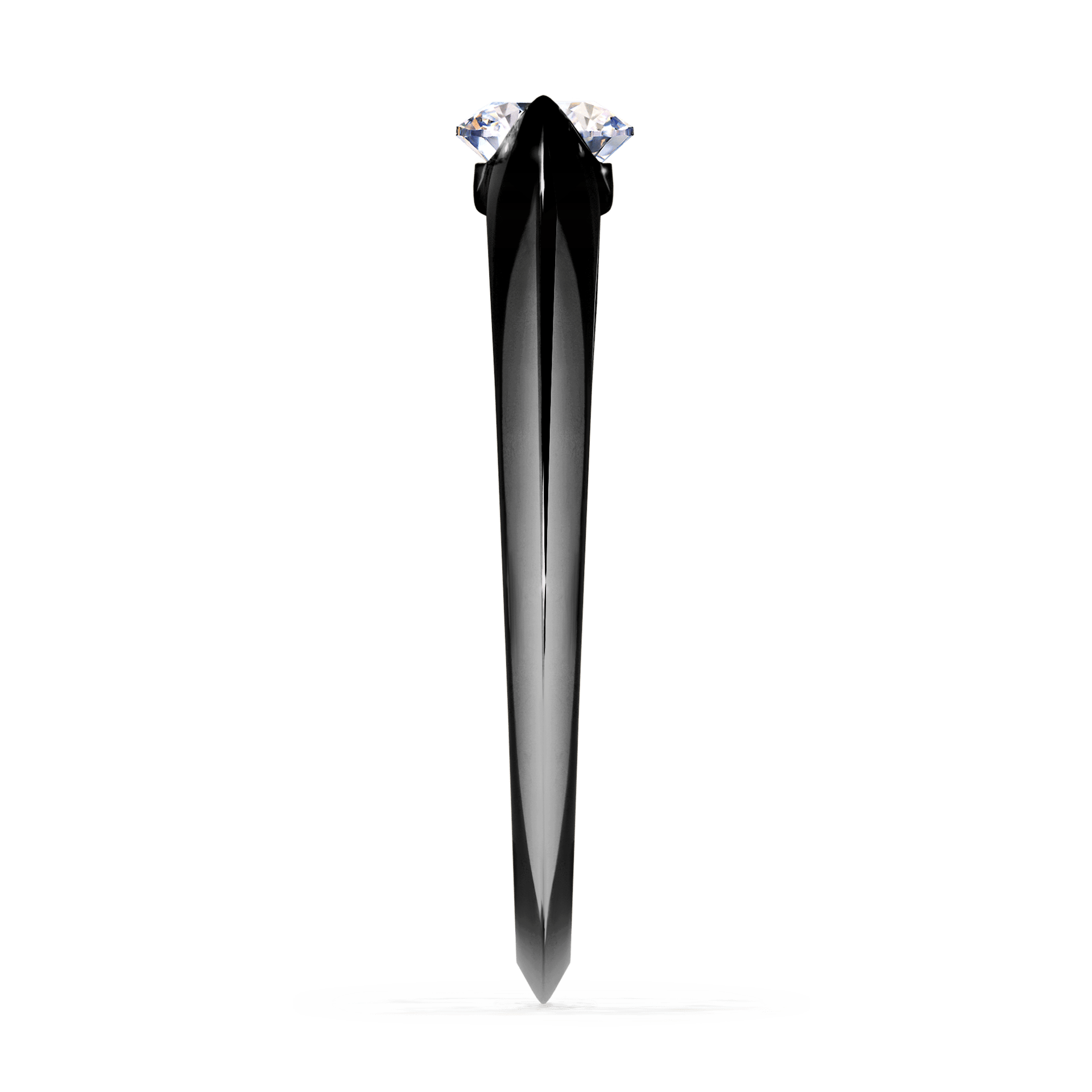 Pierścionek zaręczynowy My Baby z czarnego złota z diamentem laboratoryjnym 0,50ct