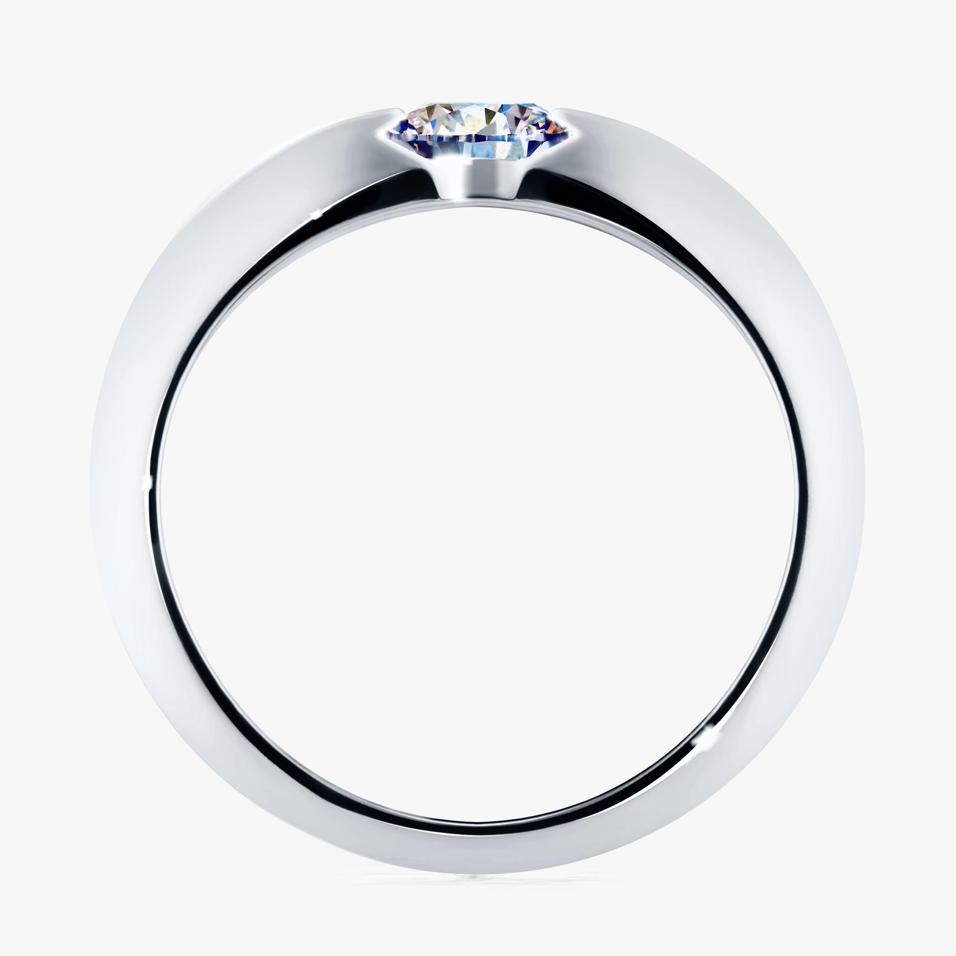 Pierscionek zareczynowy z diamentem 100 CT z bialego zlota my baby 02