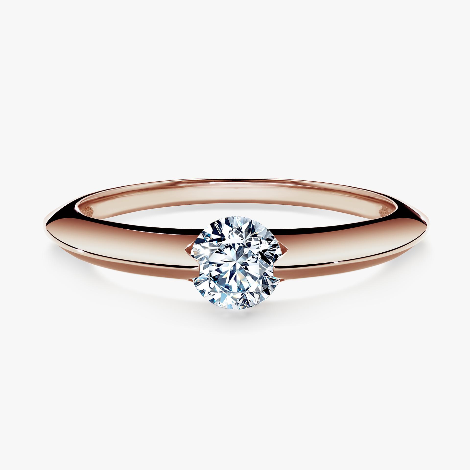 Pierscionek zareczynowy z diamentem 100 CT z rozowego zlota my baby 01
