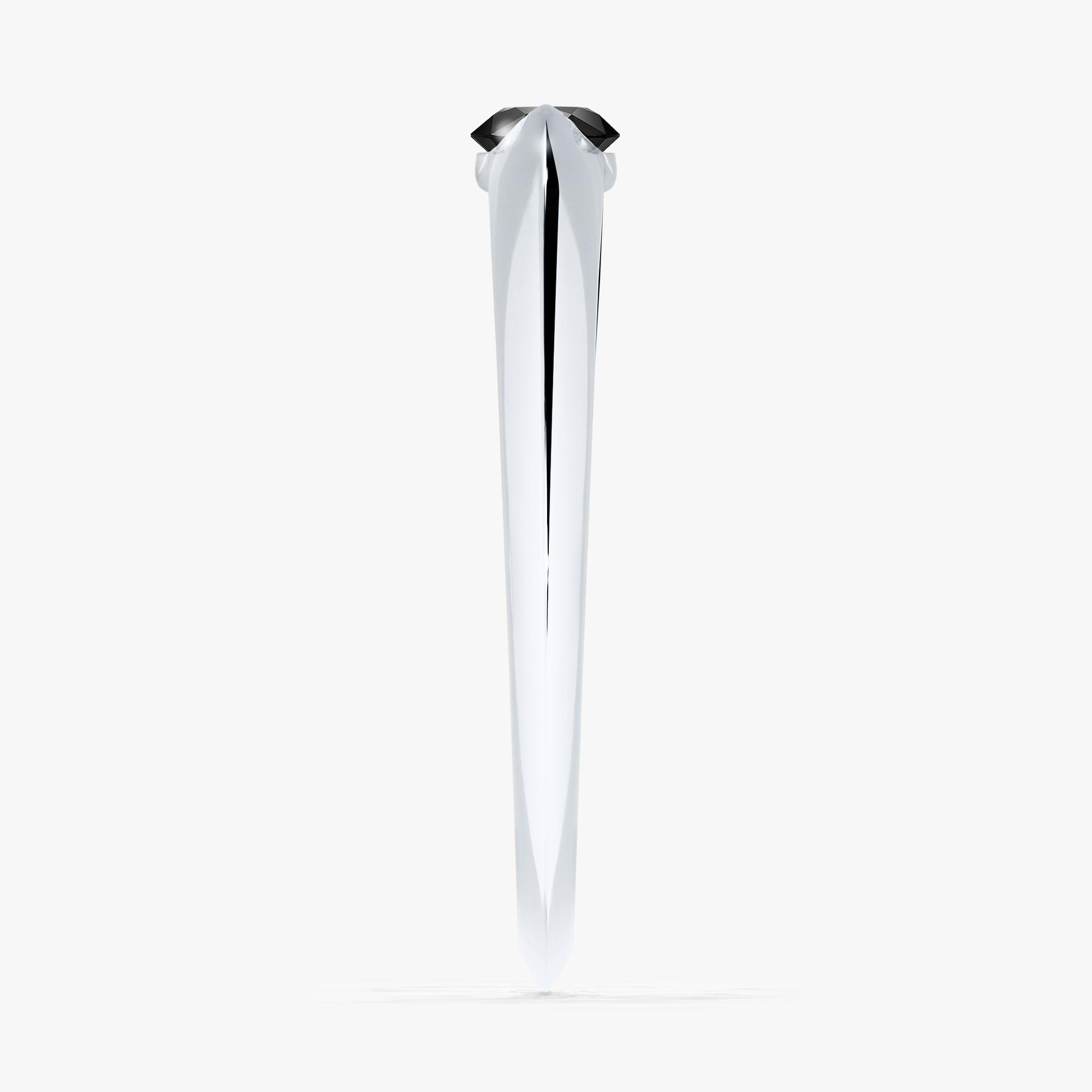 Pierscionek zareczynowy z diamentem czarny 025 CT z bialego zlota my baby 03