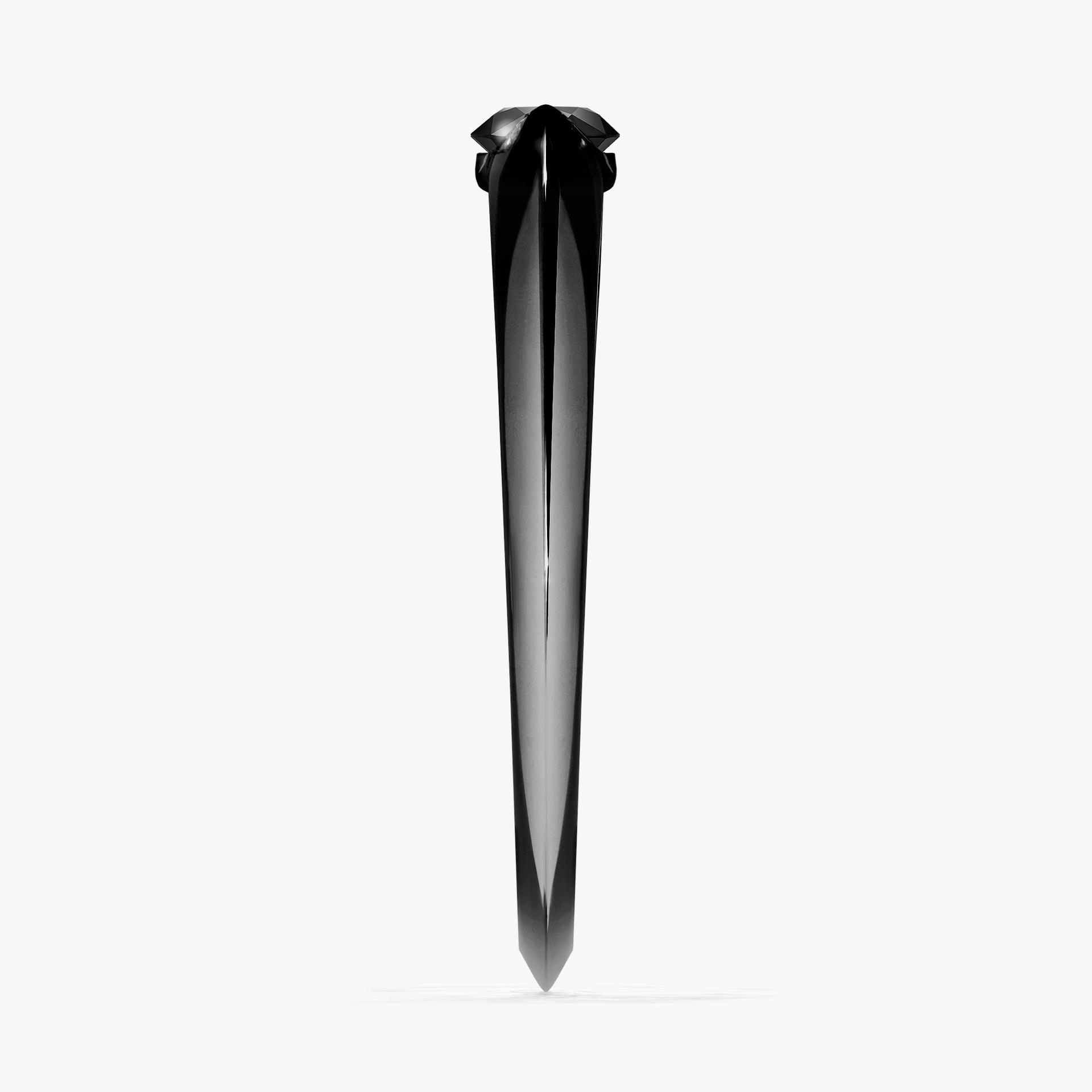 Pierscionek zareczynowy z diamentem czarny 025 CT z czarnego zlota my baby 03