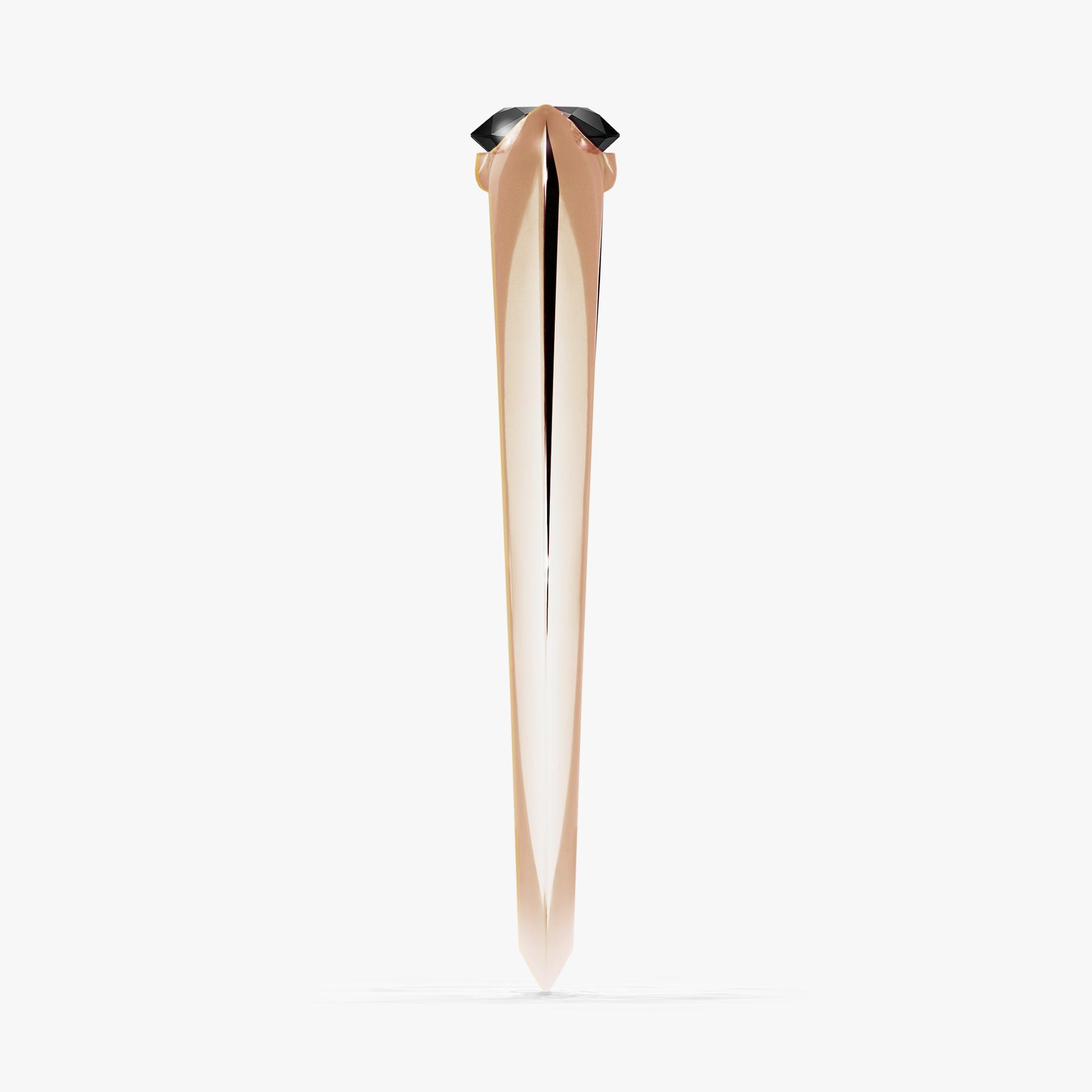 Pierscionek zareczynowy z diamentem czarny 025 CT z rozowego zlota my baby 03