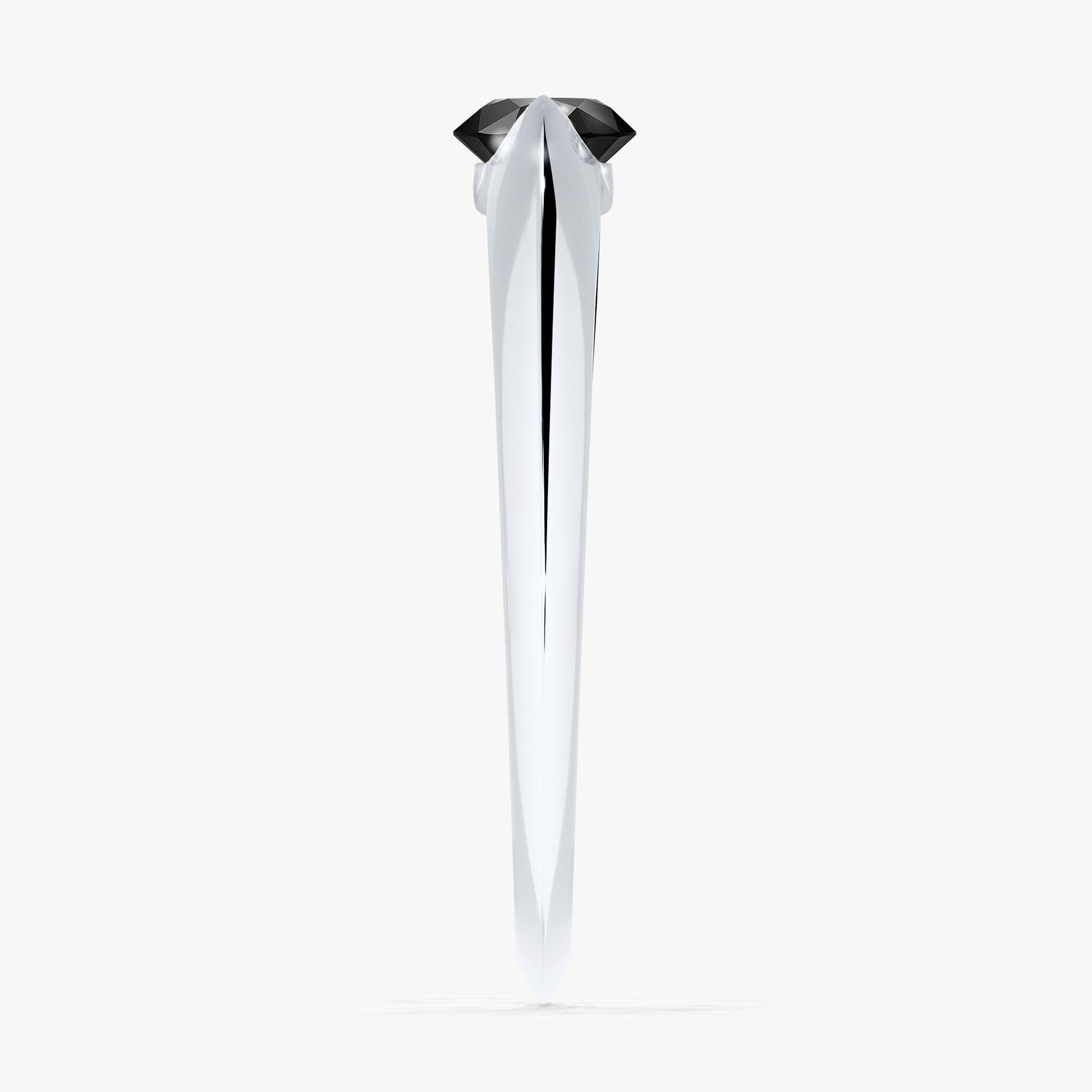 Pierscionek zareczynowy z diamentem czarny 050 CT z bialego zlota my baby 03