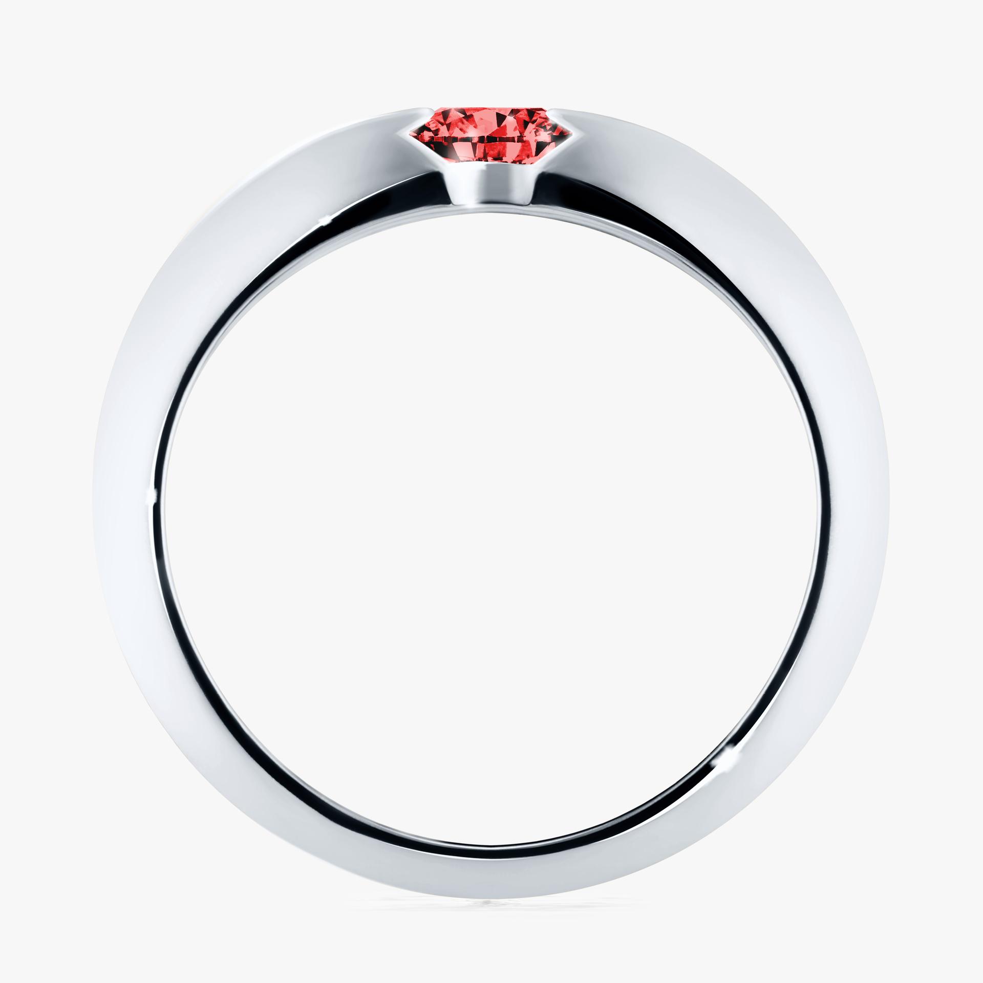Pierscionek zareczynowy z diamentem czerwony 050 CT z bialego zlota my baby 02