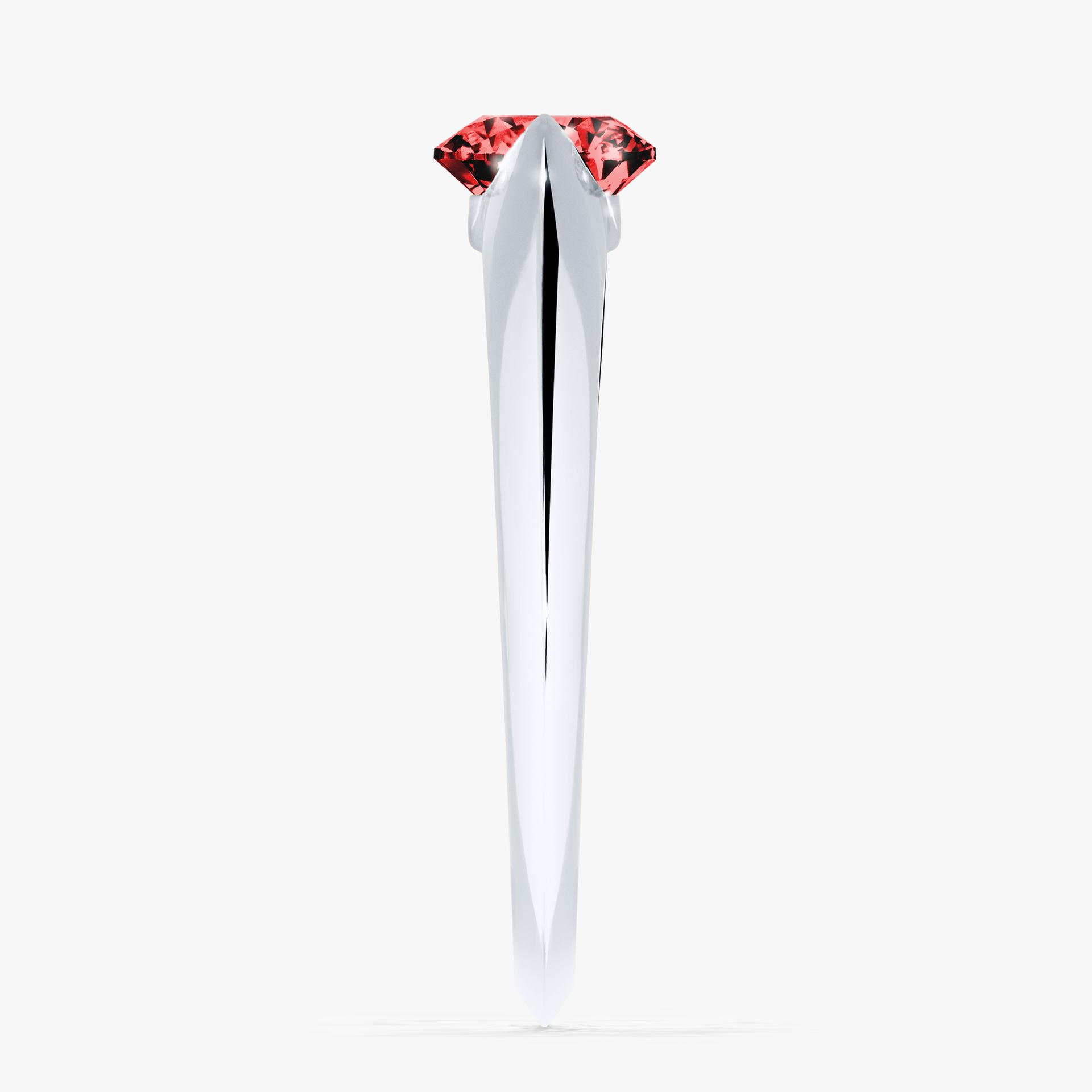 Pierścionek zaręczynowy My Baby z białego złota z czerwonym diamentem 1,00ct