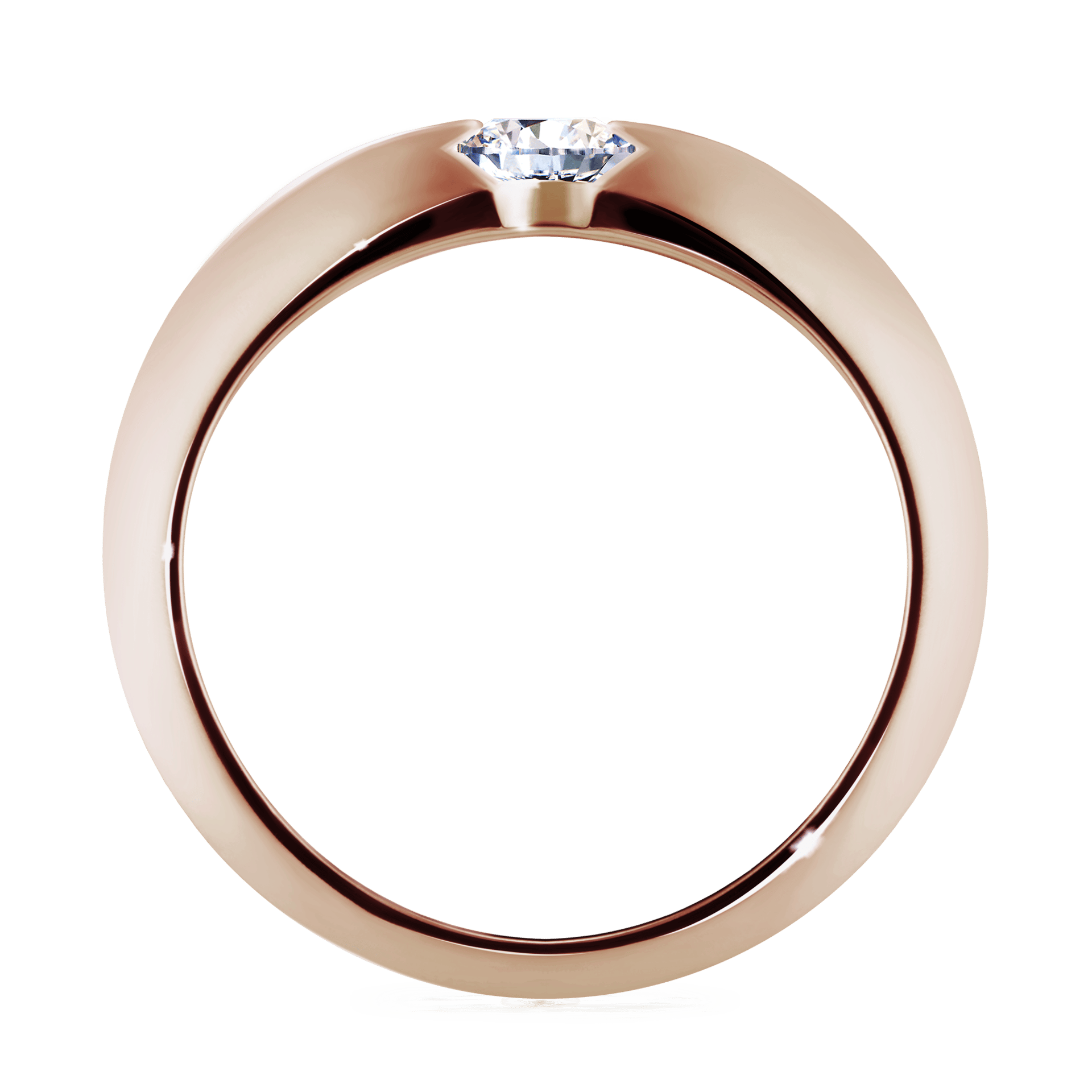 Pierścionek zaręczynowy My Baby z różowego złota z diamentem laboratoryjnym 0,50ct