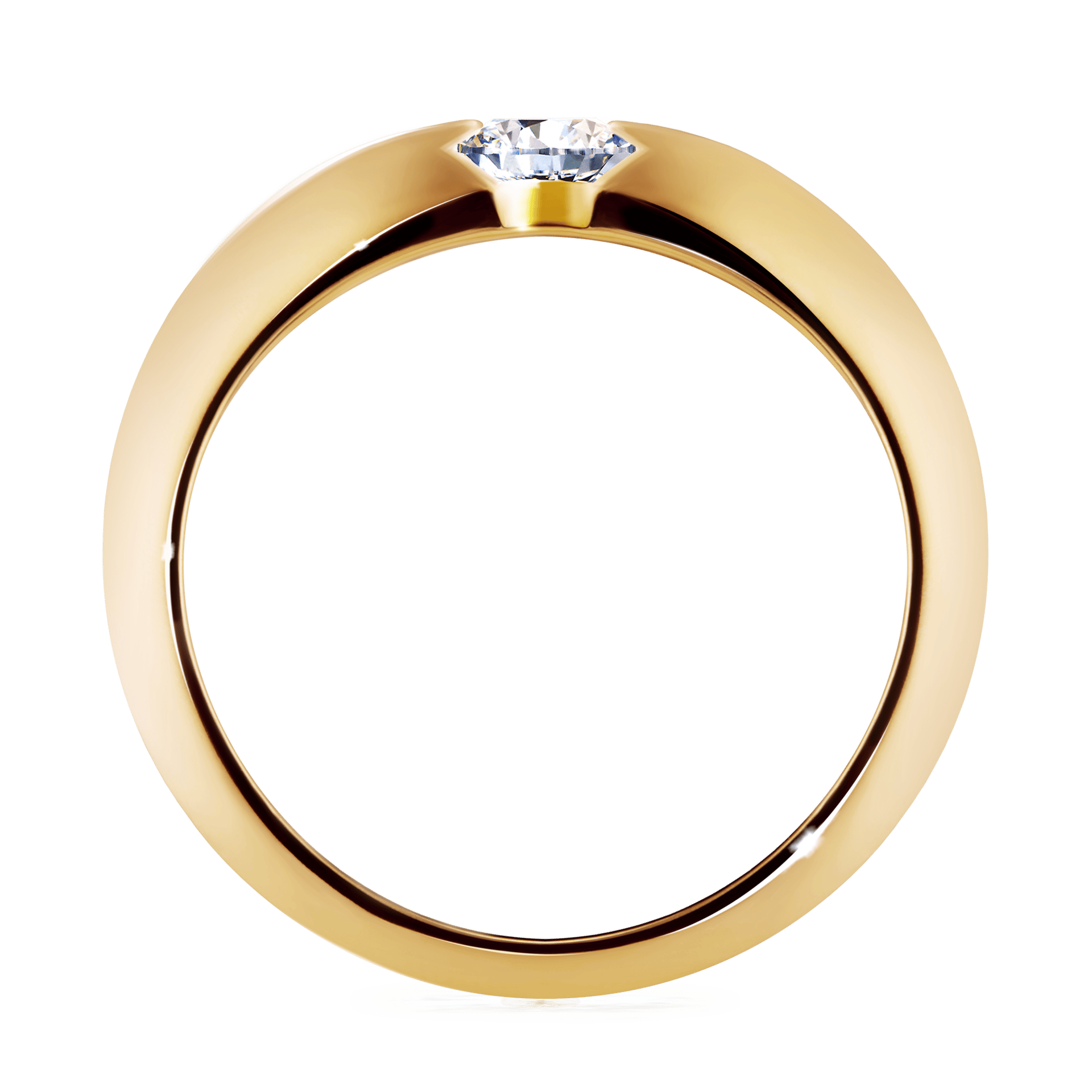 Pierścionek zaręczynowy My Baby z żółtego złota z diamentem laboratoryjnym 0,50ct