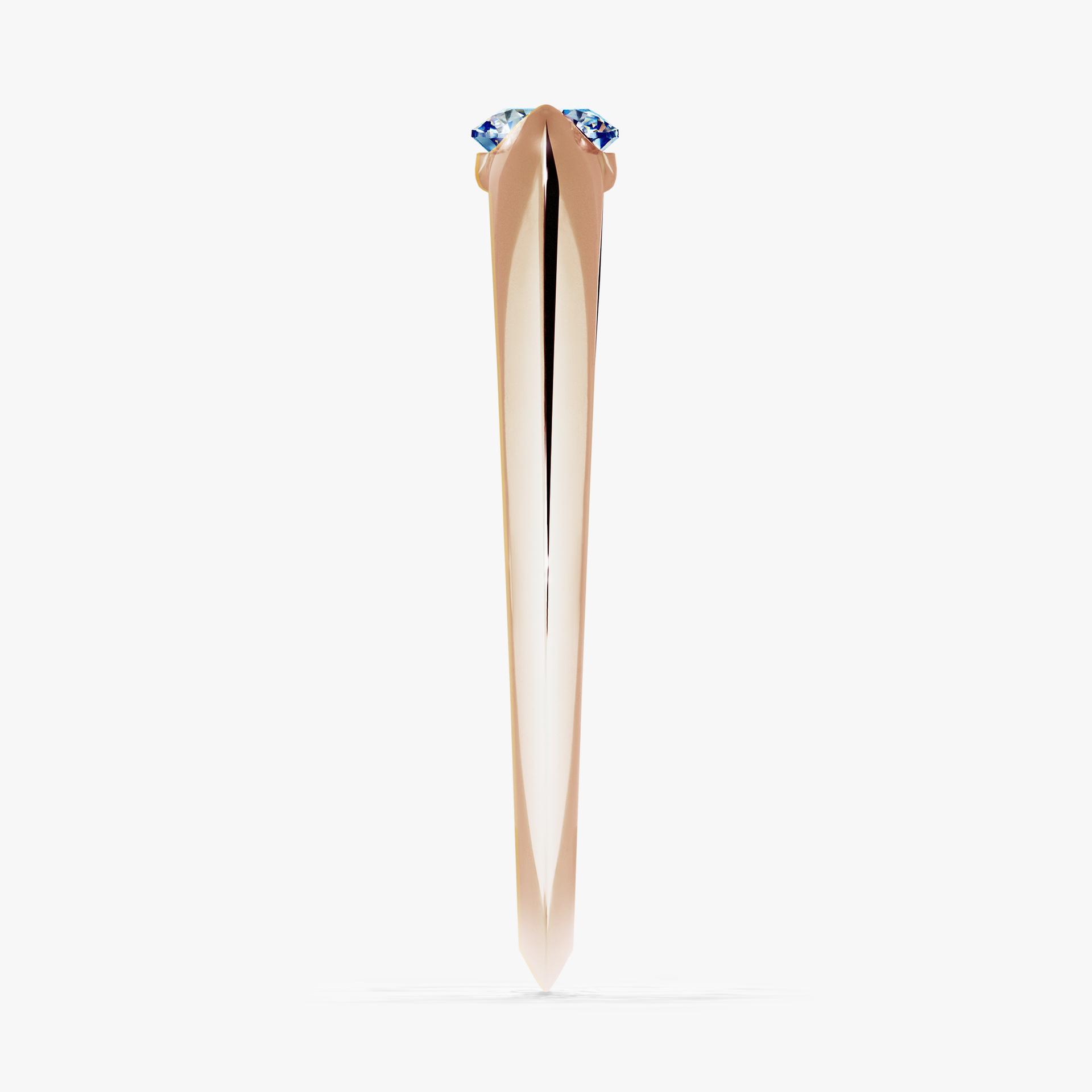 Pierscionek zareczynowy z diamentem niebieski 025 CT z rozowego zlota my baby 03