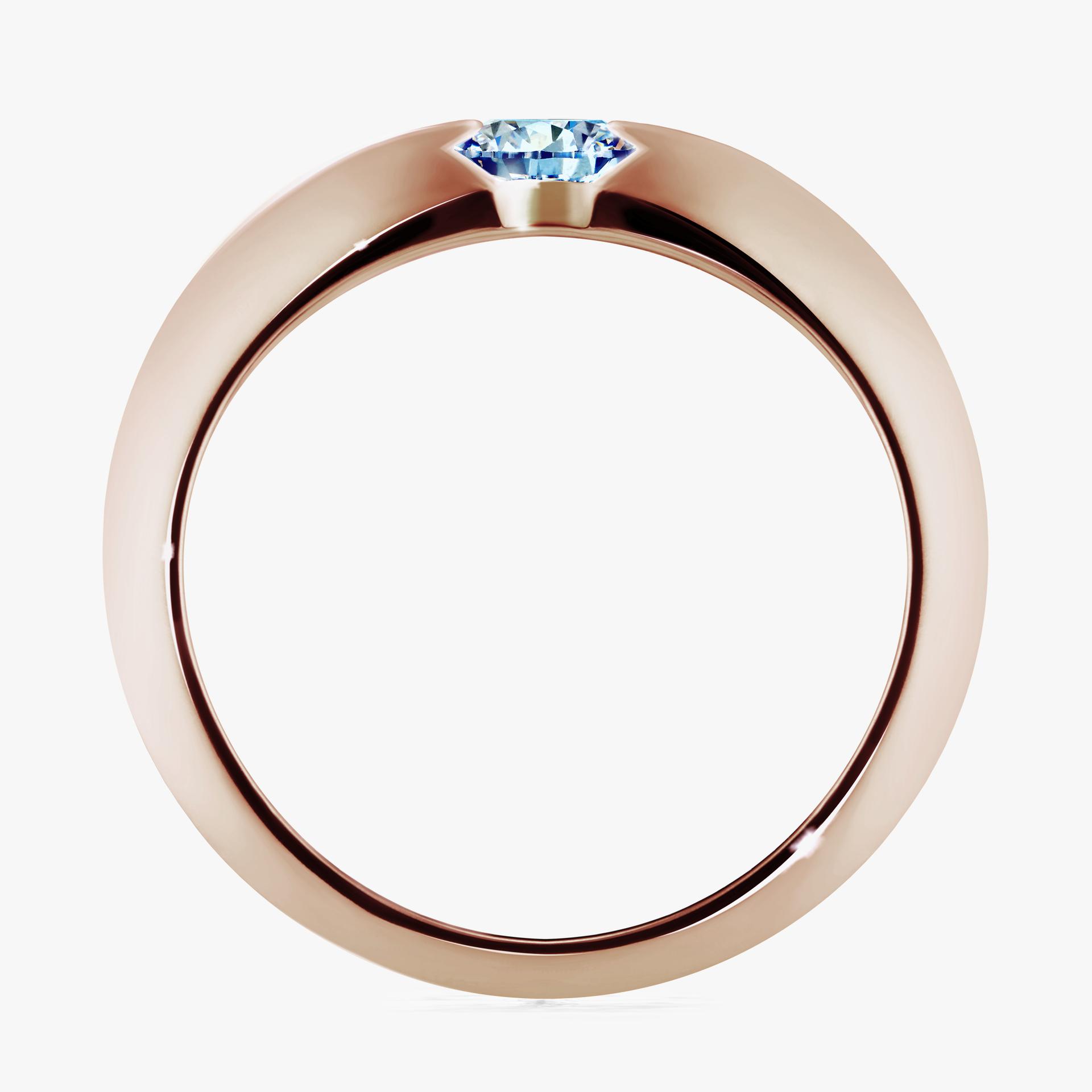 Pierscionek zareczynowy z diamentem niebieski 050 CT z rozowego zlota my baby 02