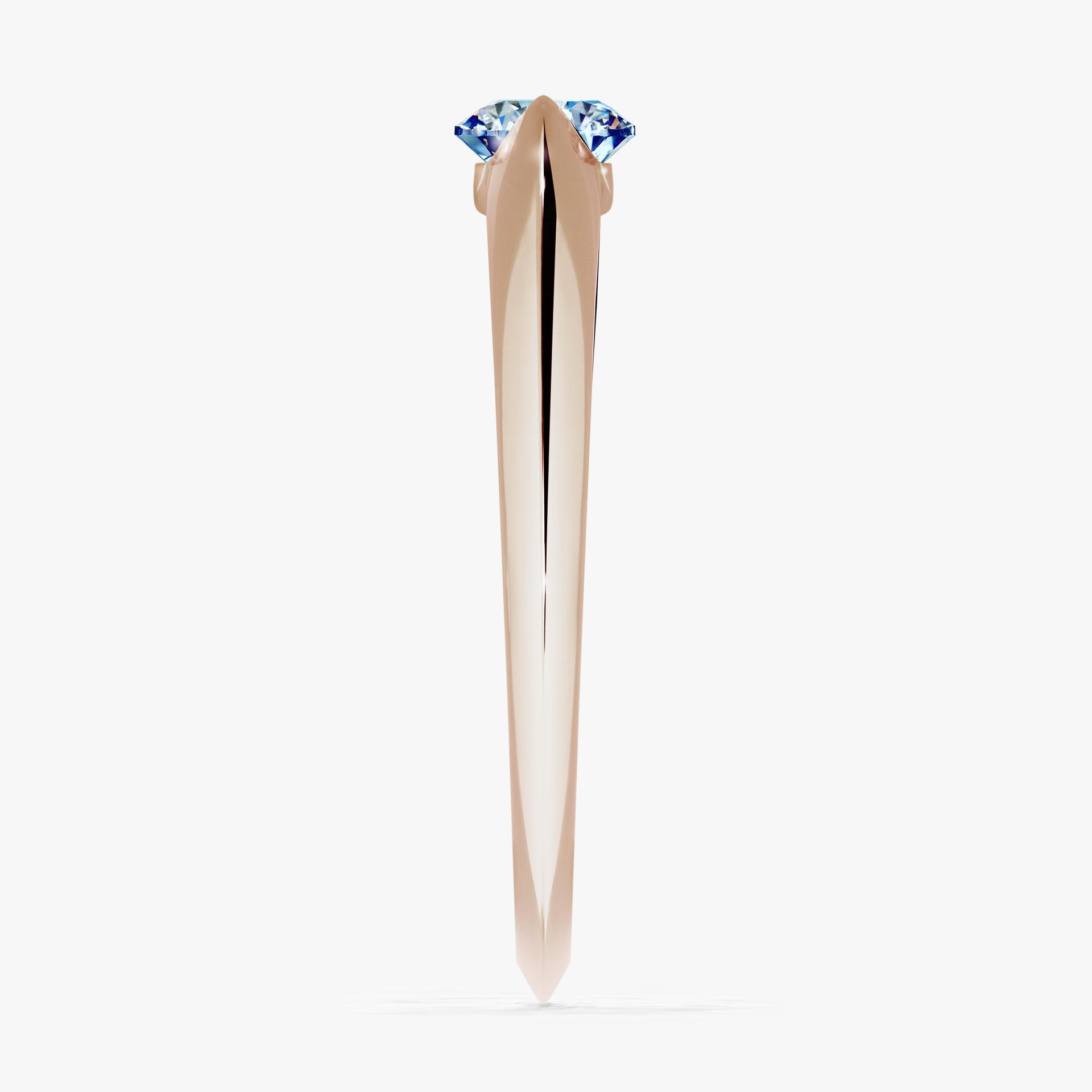 Pierscionek zareczynowy z diamentem niebieski 050 CT z rozowego zlota my baby 03