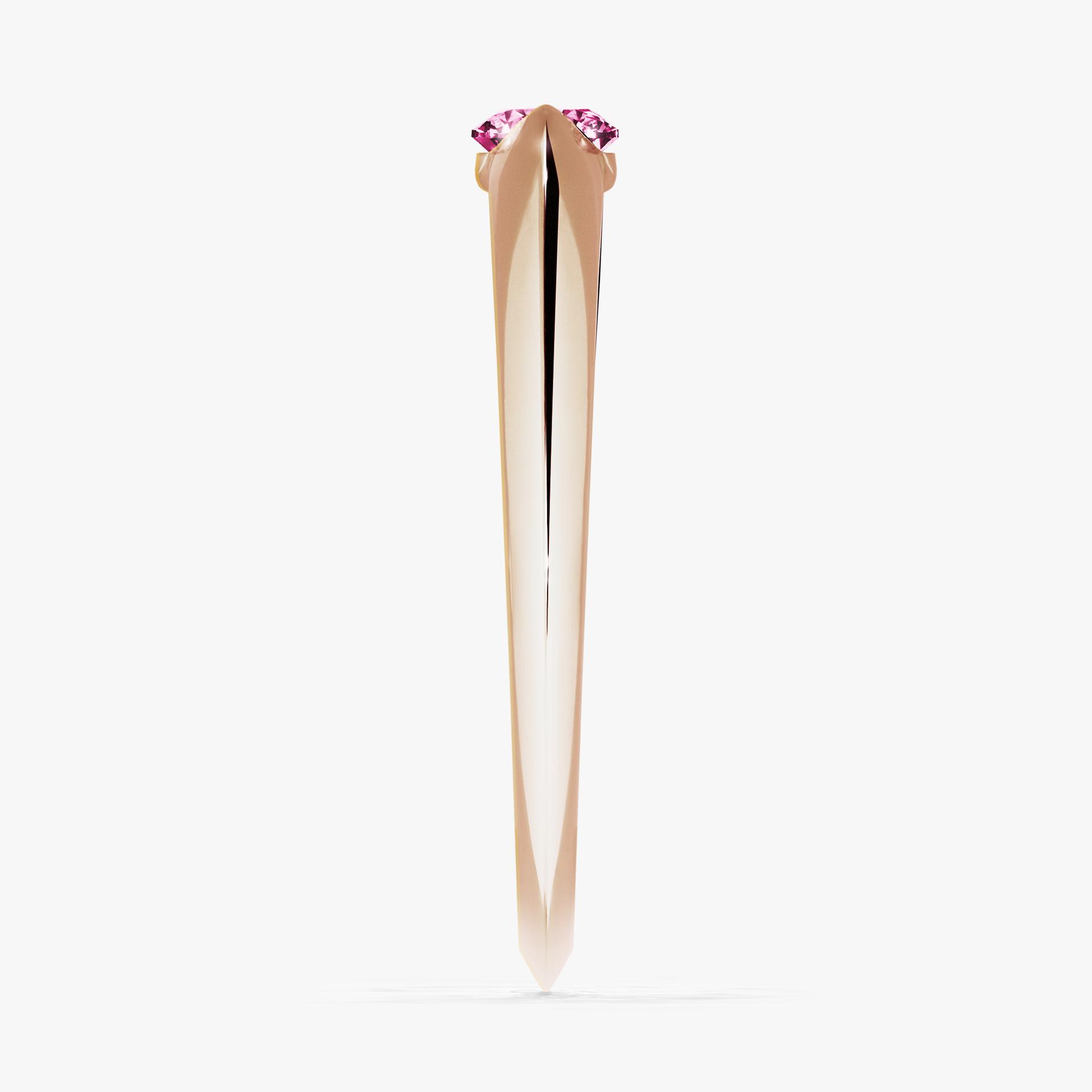 Pierscionek zareczynowy z diamentem rozowy 025 CT z rozowego zlota my baby 03