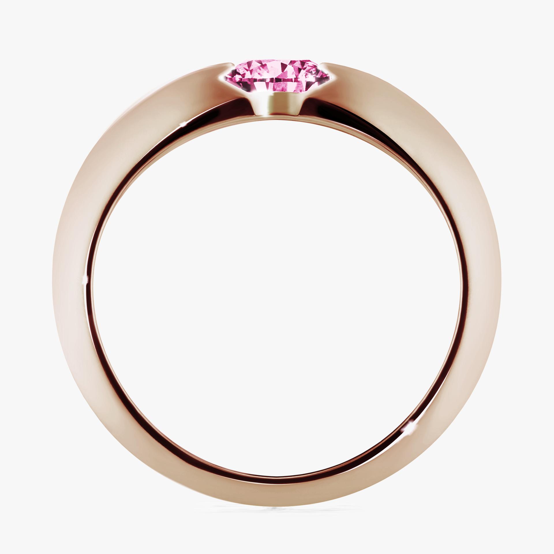Pierścionek zaręczynowy My Baby z różowego złota z różowym diamentem 1,00ct