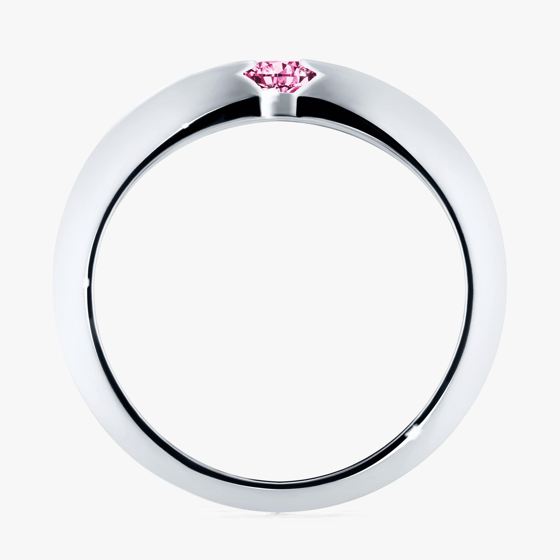 Pierscionek zareczynowy z diamentem rozowym 025 CT z bialego zlota my baby 02