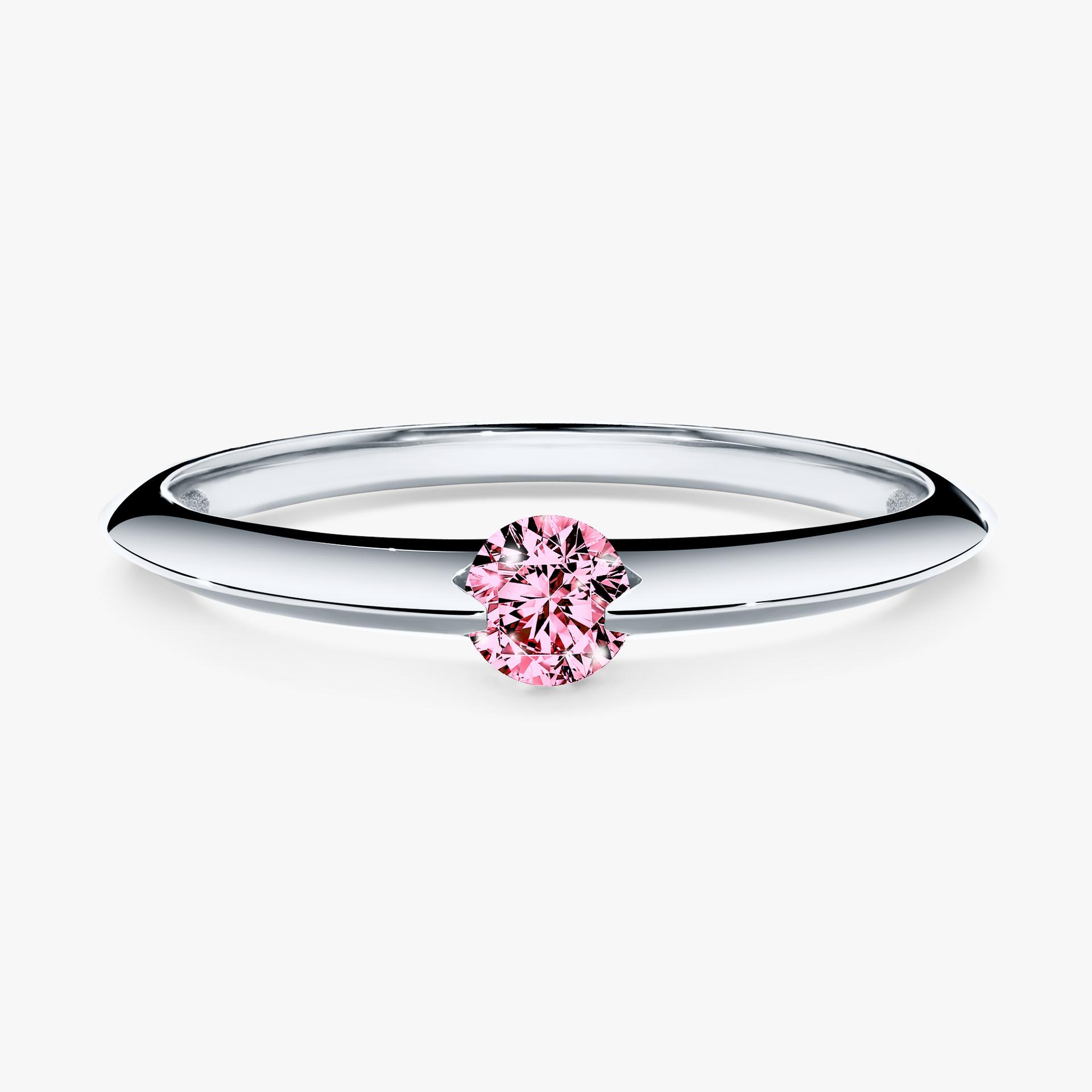 Pierscionek zareczynowy z diamentem rozowym 050 CT z bialego zlota my baby 01