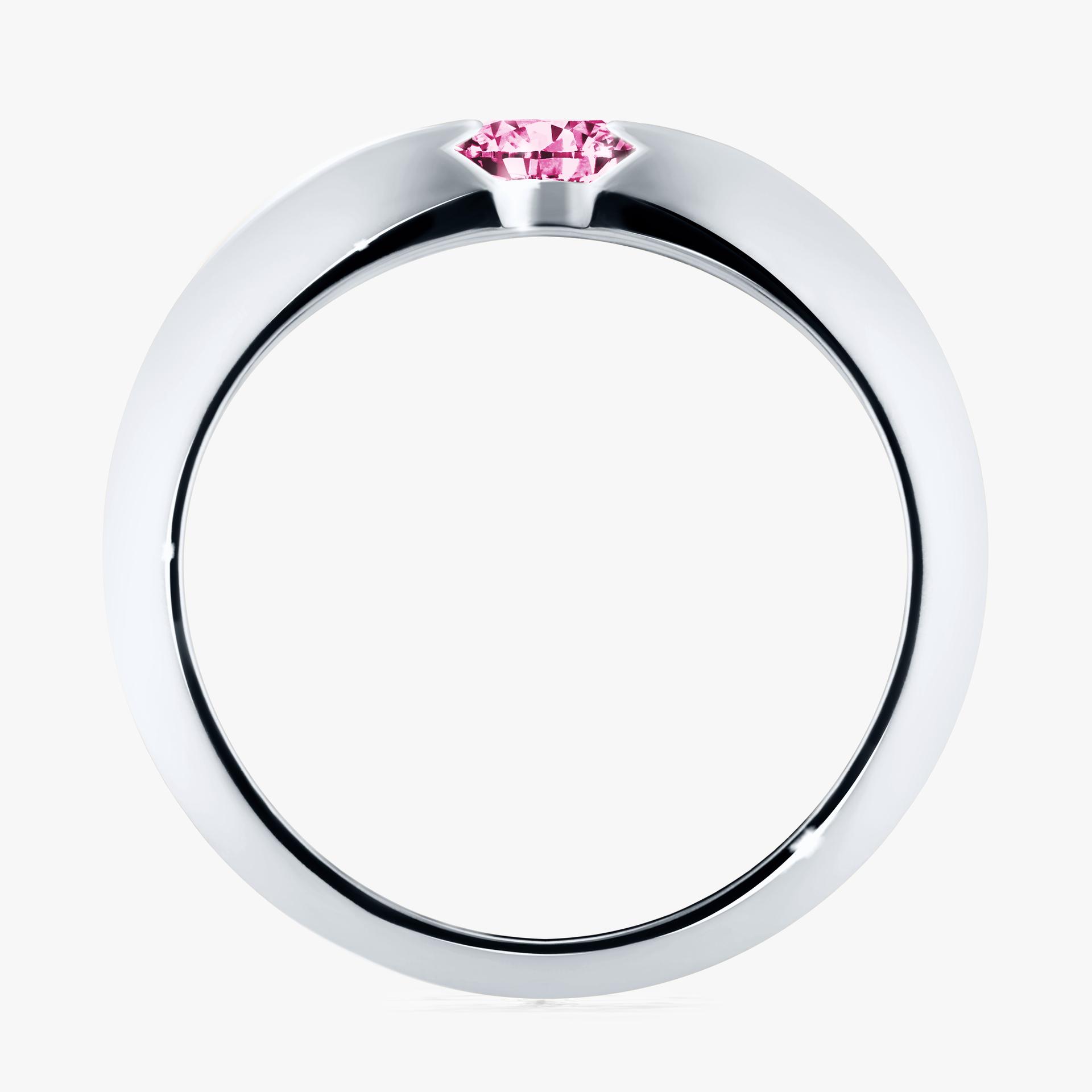Pierscionek zareczynowy z diamentem rozowym 050 CT z bialego zlota my baby 02