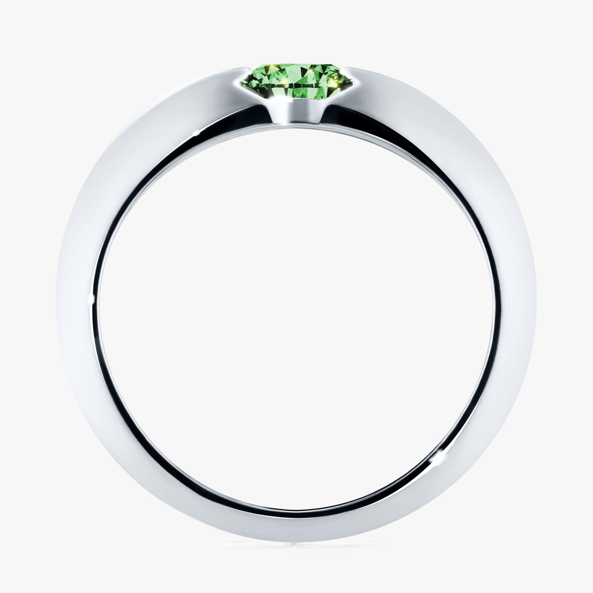 Pierscionek zareczynowy z diamentem zielony_ciemny 100 CT z bialego zlota my baby 02