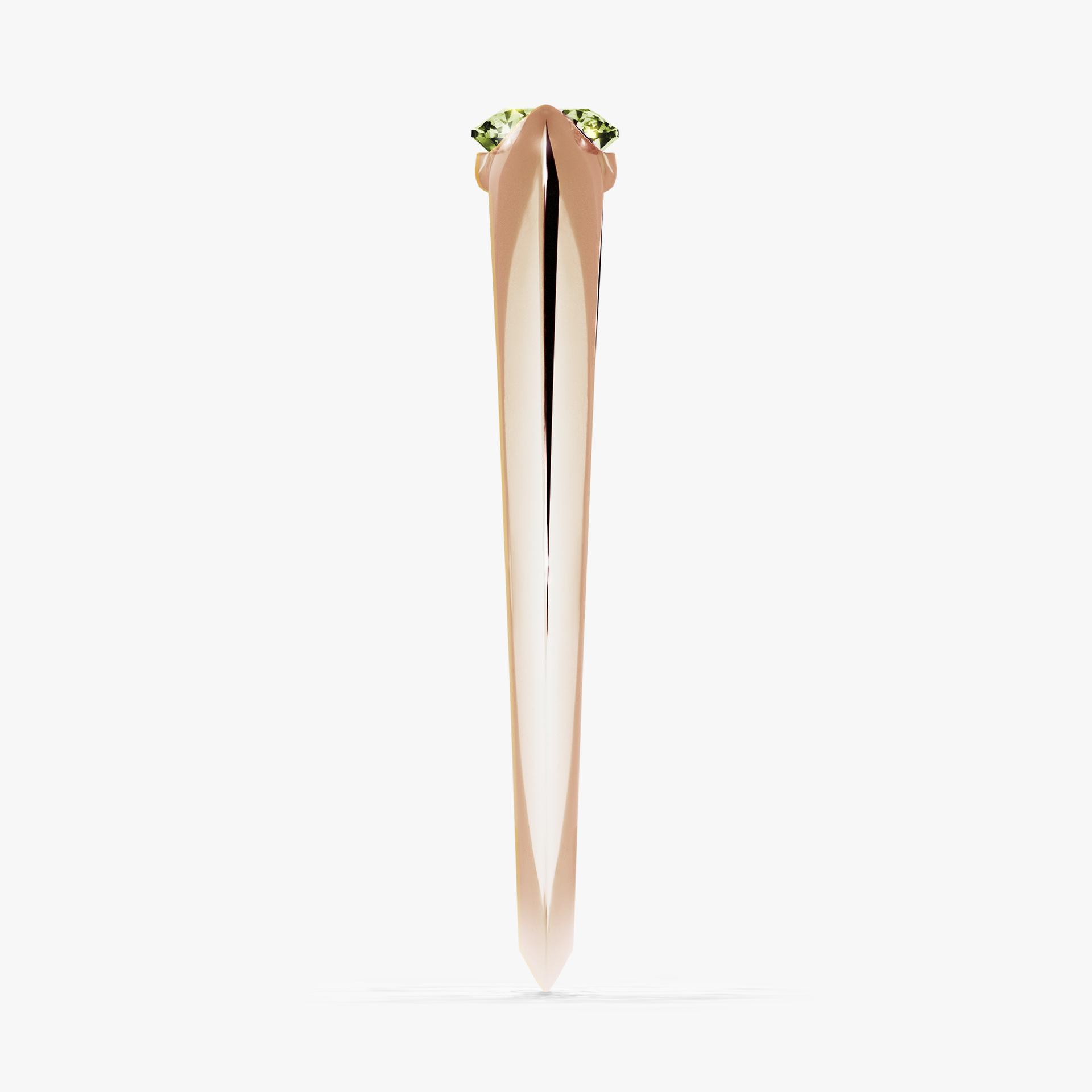 Pierscionek zareczynowy z diamentem zielony_jasny 025 CT z rozowego zlota my baby 03
