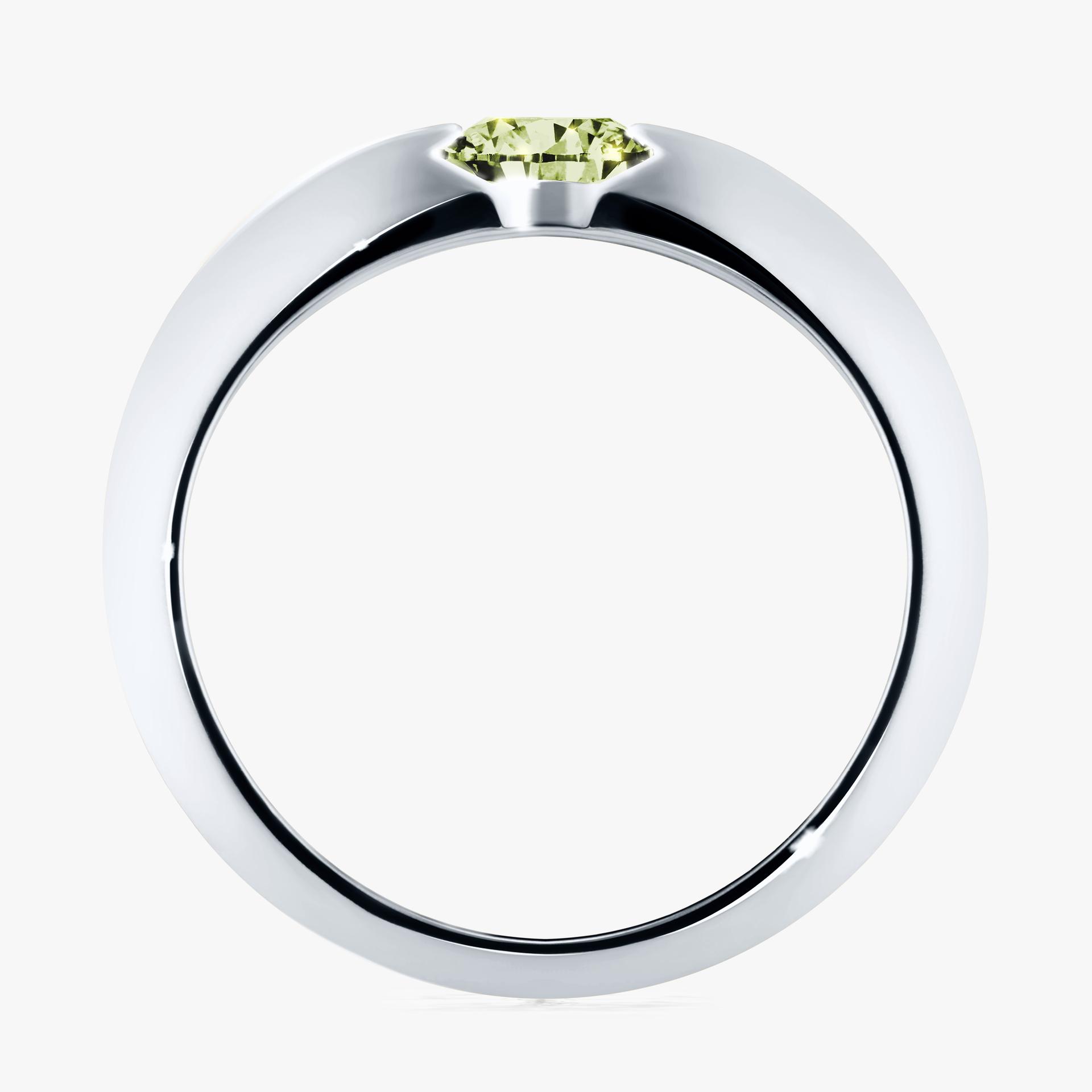 Pierscionek zareczynowy z diamentem zielony_jasny 100 CT z bialego zlota my baby 02