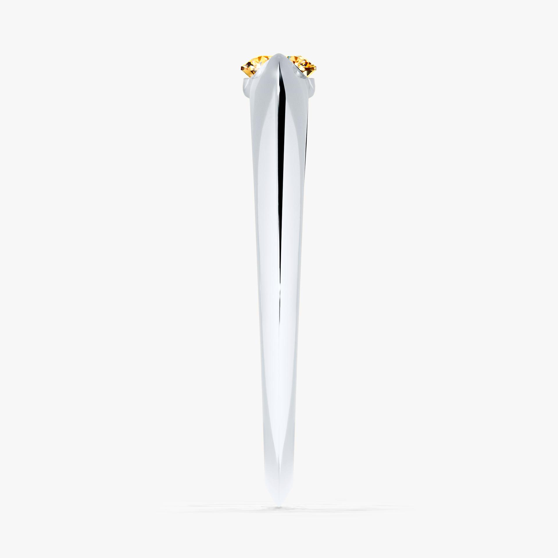 Pierscionek zareczynowy z diamentem zolty 025 CT z bialego zlota my baby 03