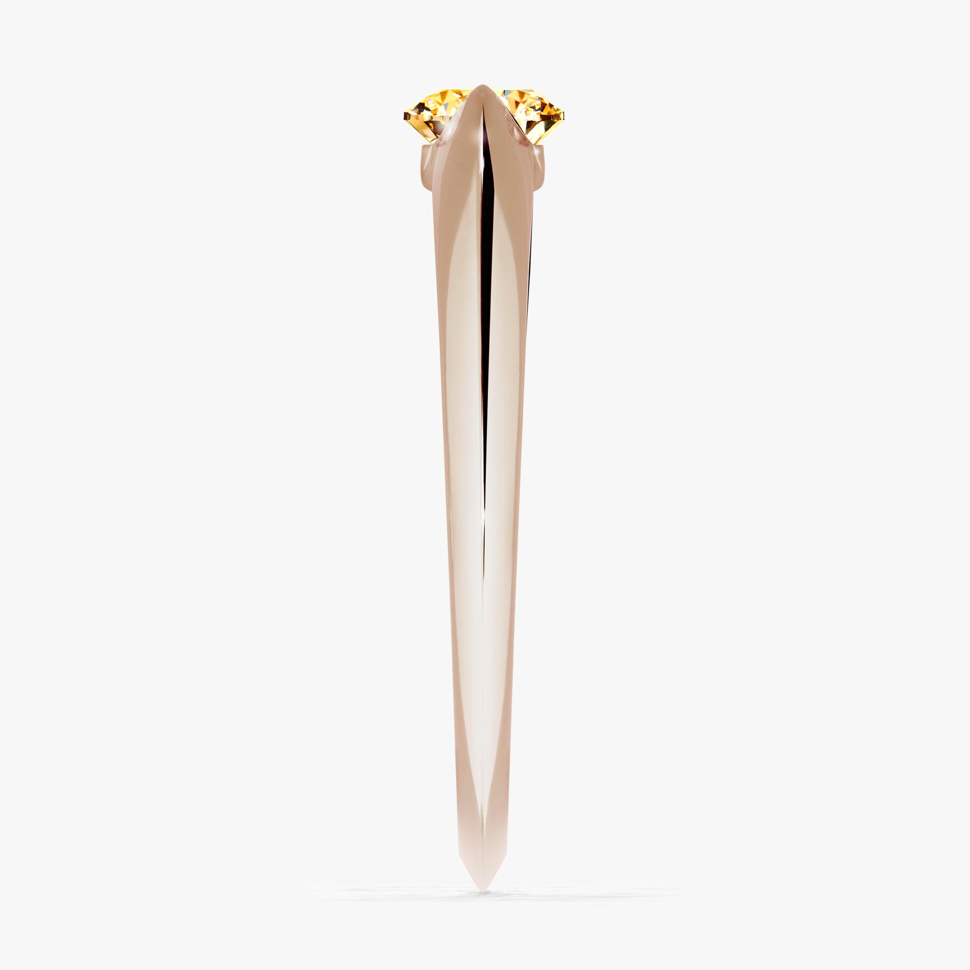 Pierscionek zareczynowy z diamentem zolty 050 CT z rozowego zlota my baby 03