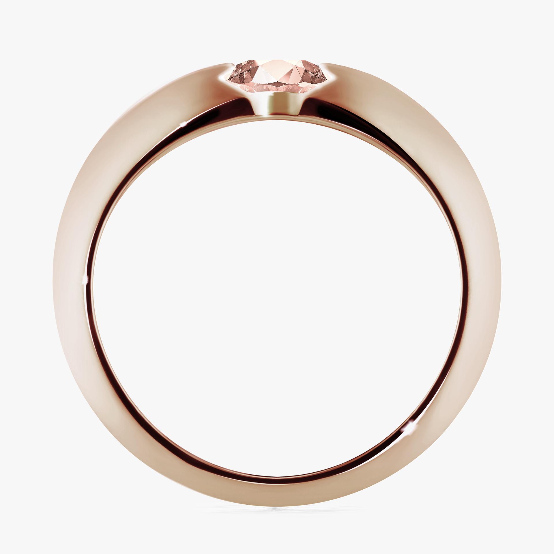 Pierscionek zareczynowy z morganitem 100 CT z rozowego zlota my baby 02