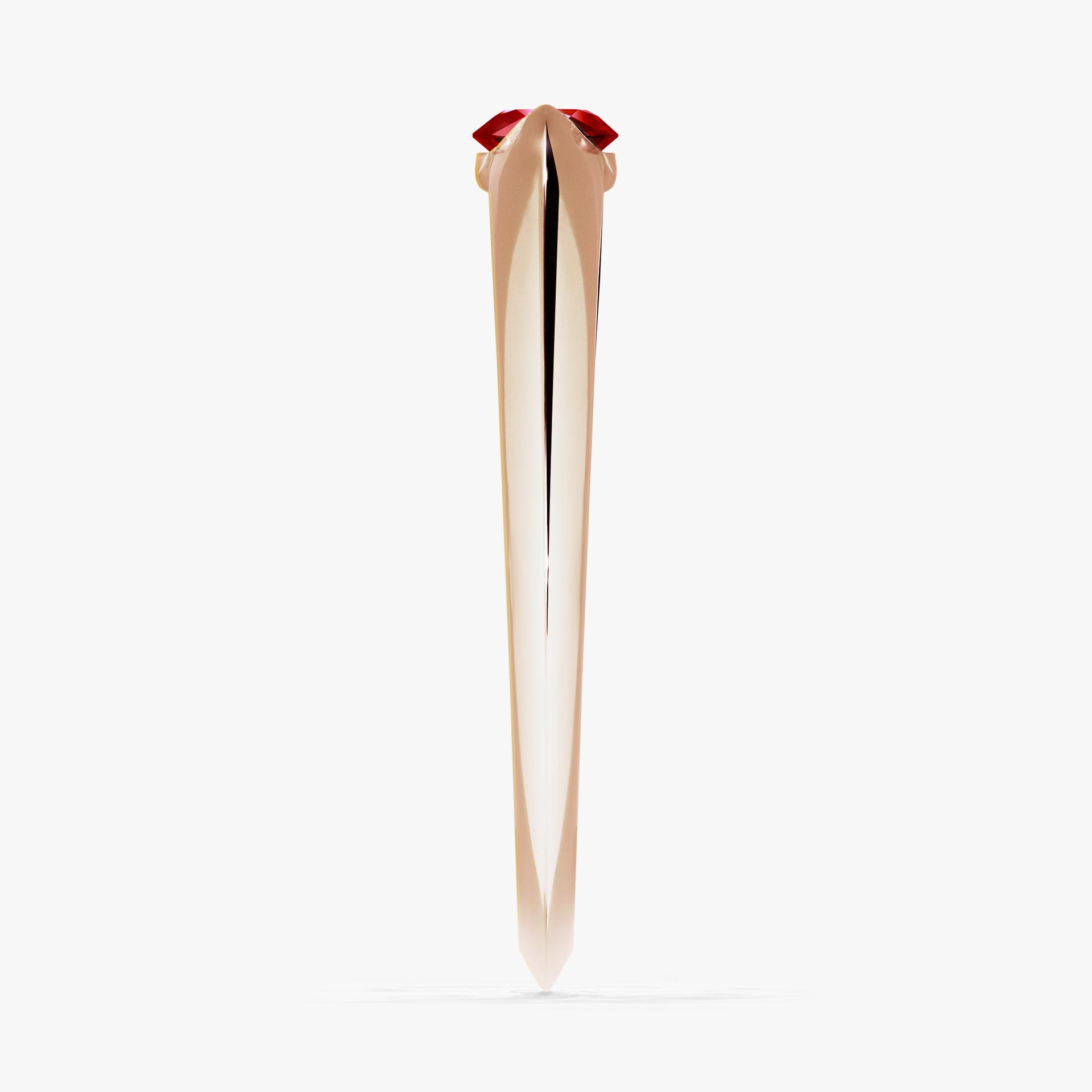 Pierscionek zareczynowy z rubinem 025 CT z rozowego zlota my baby 03