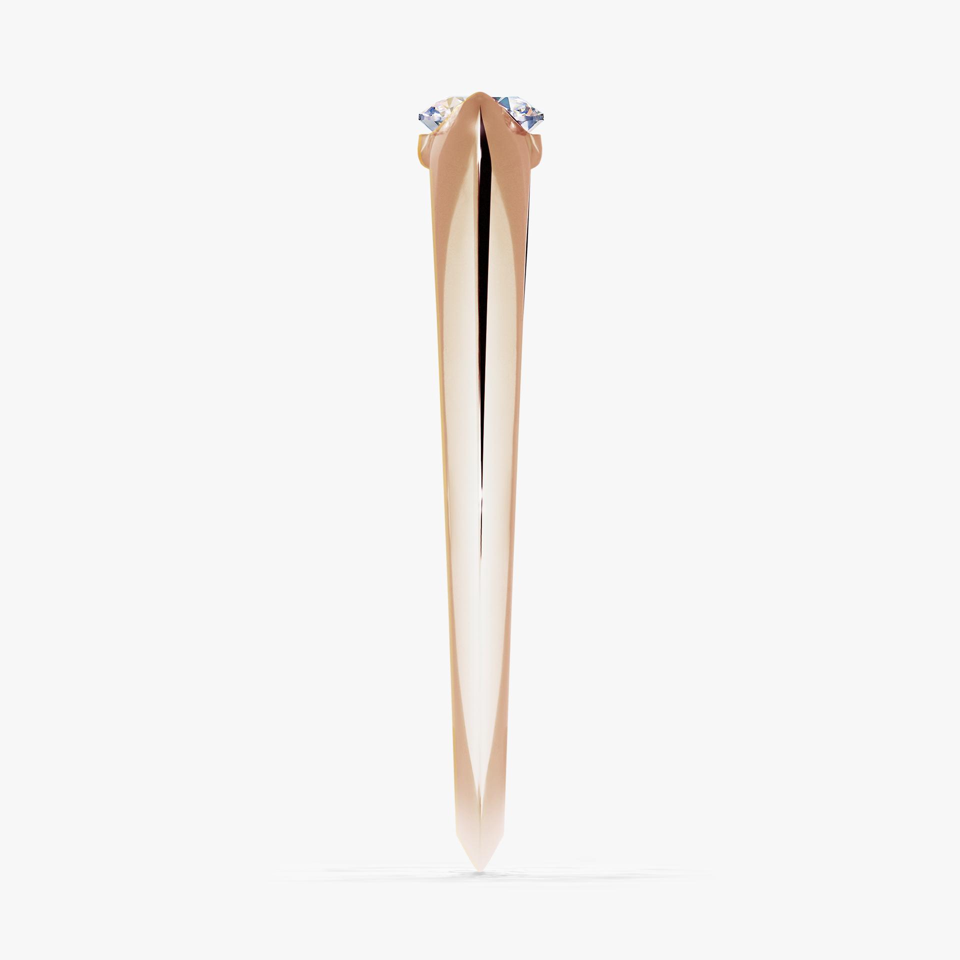 Pierscionek zareczynowy z szafirem bialym 025 CT z rozowego zlota my baby 03
