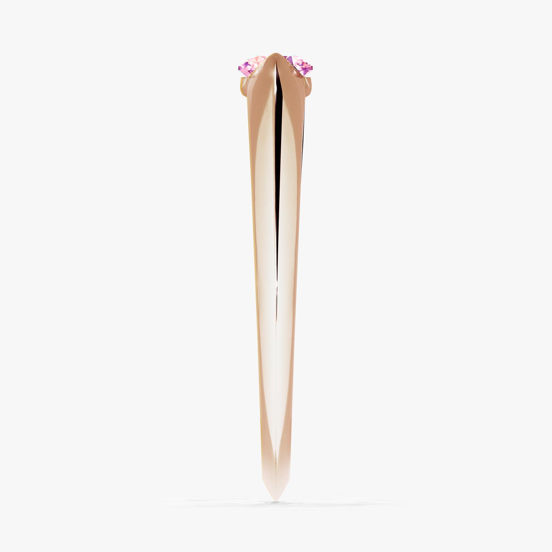 Pierscionek zareczynowy z szafirem rozowym 025 CT z rozowego zlota my baby 03
