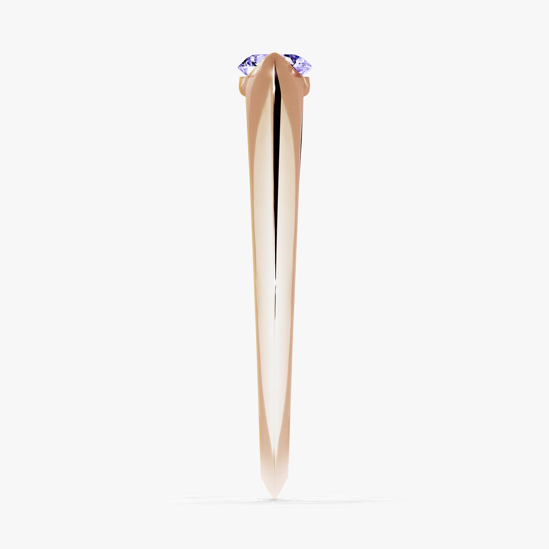 Pierscionek zareczynowy z tanzanitem 025 CT z rozowego zlota my baby 03