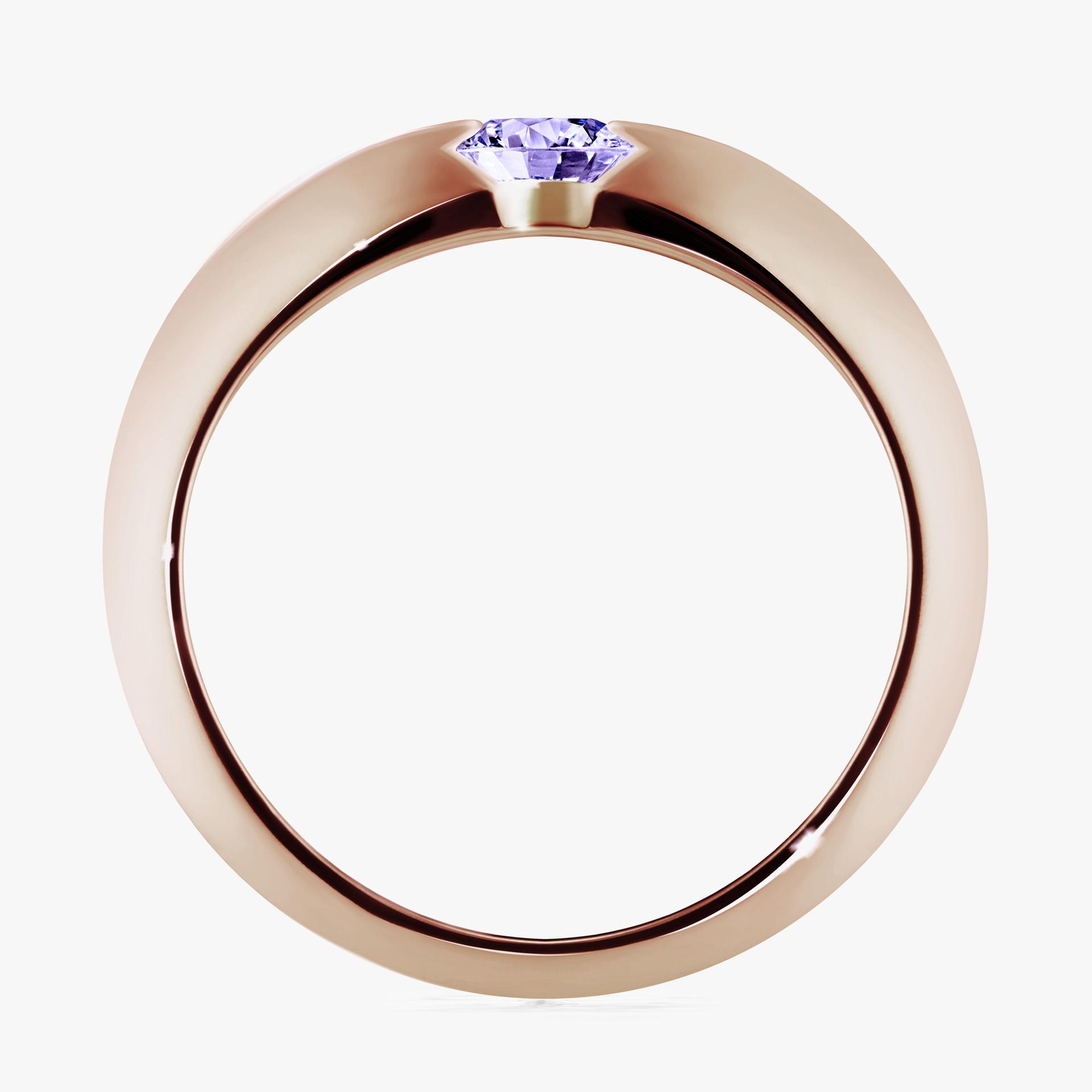 Pierscionek zareczynowy z tanzanitem 050 CT z rozowego zlota my baby 02