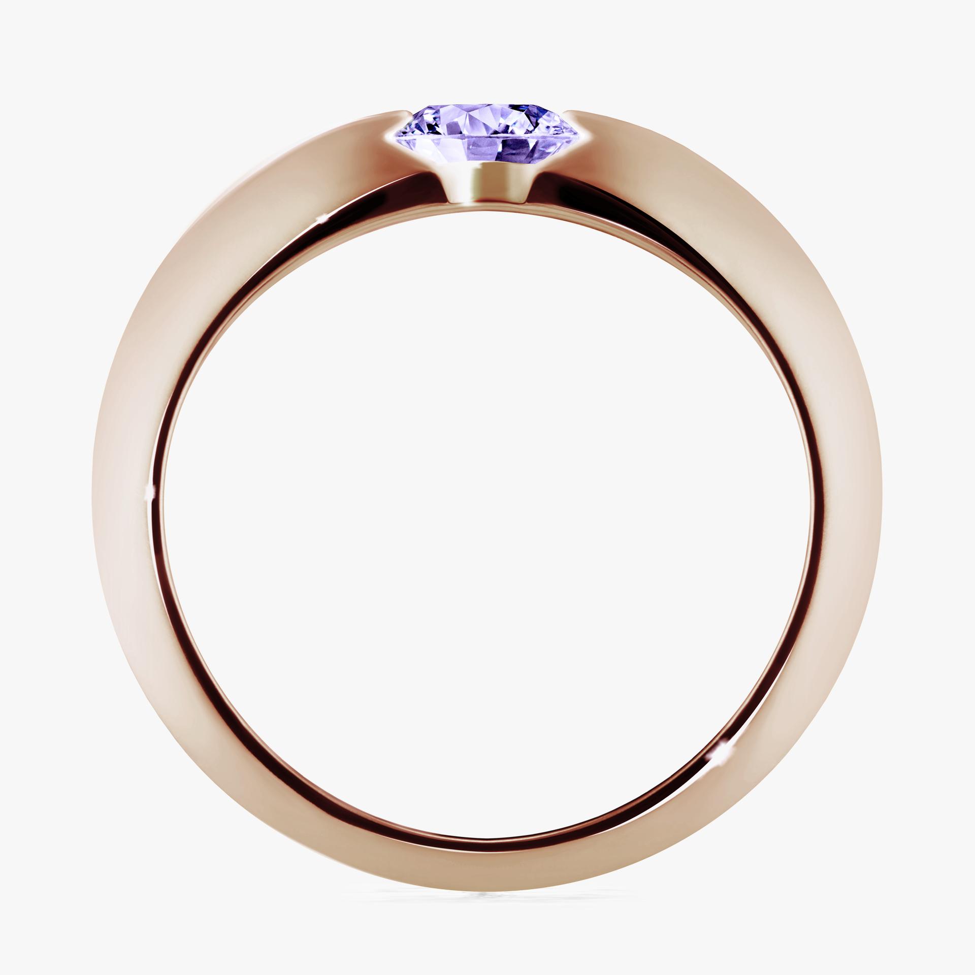 Pierscionek zareczynowy z tanzanitem 100 CT z rozowego zlota my baby 02