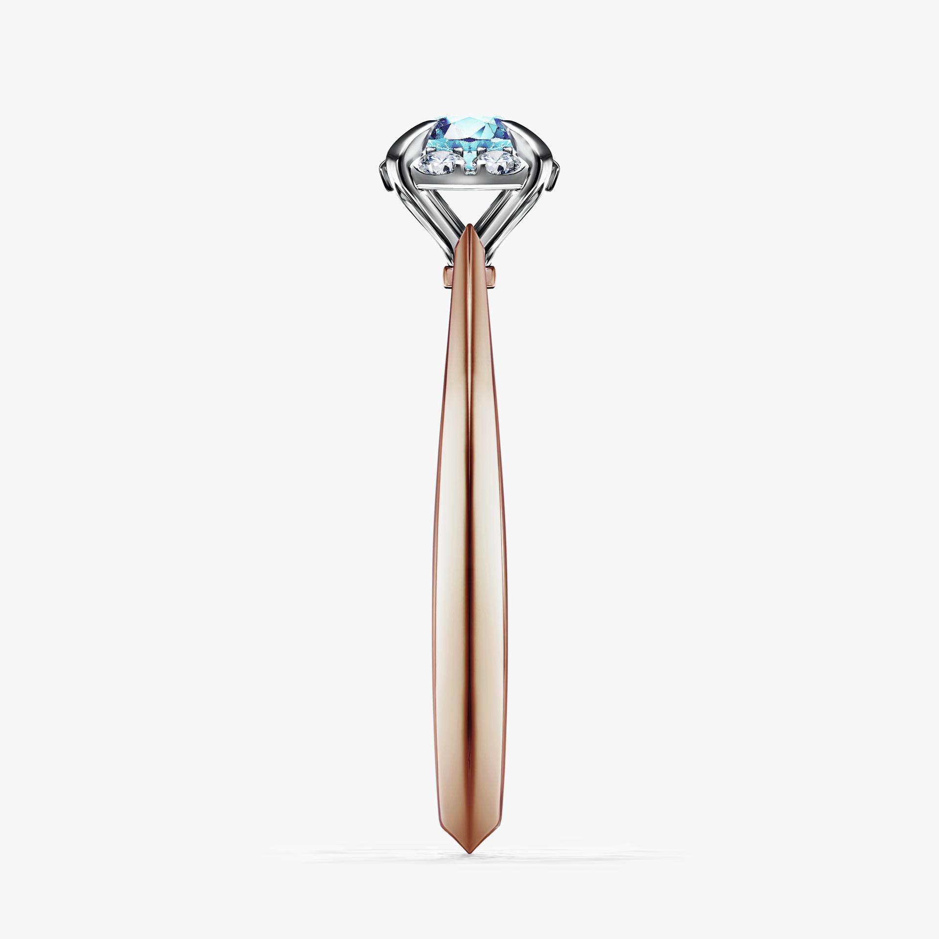 Pierścionek zaręczynowy My Beauty z różowego złota z akwamarynem 0,33ct