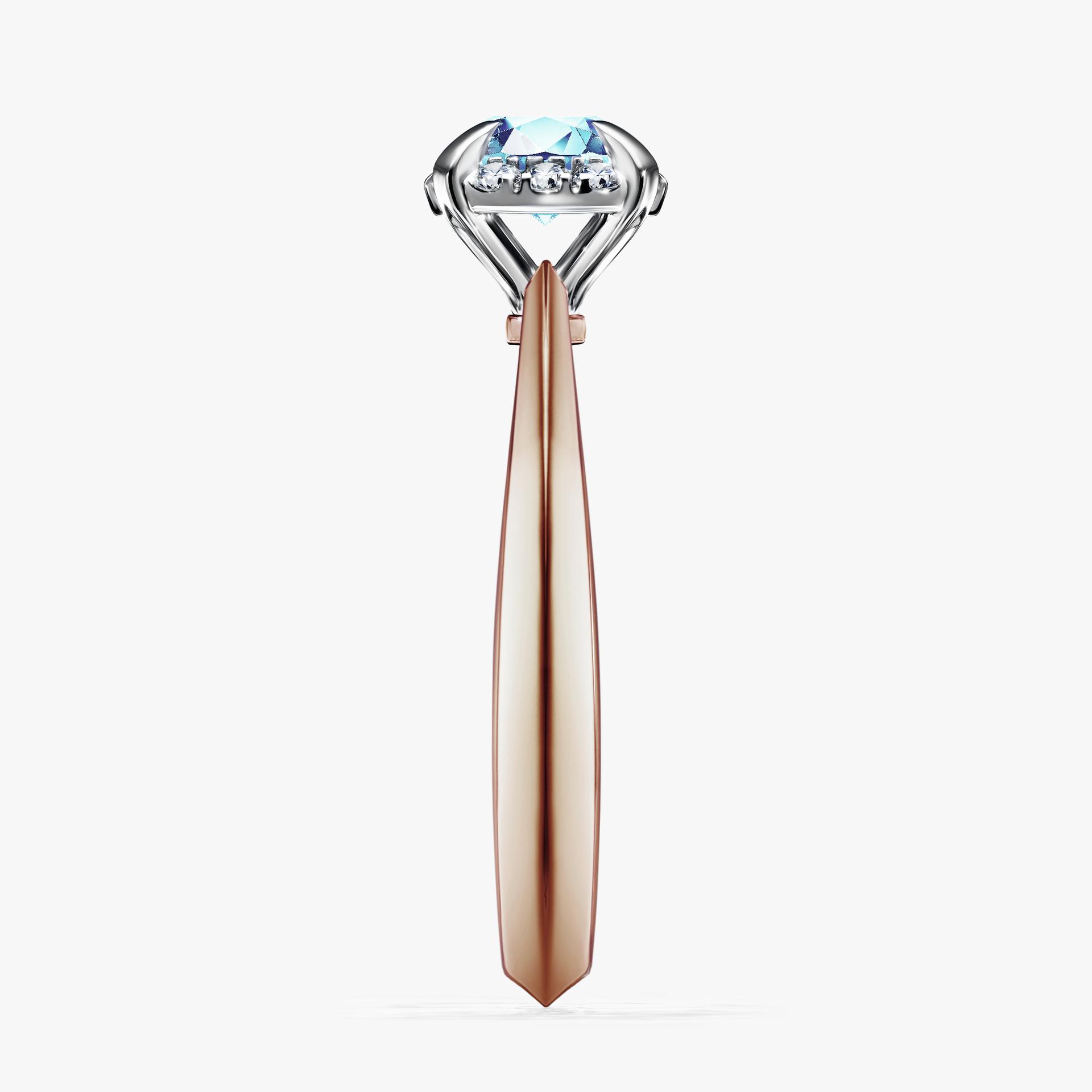 Pierscionek zareczynowy z akwamarynem 062 CT z rozowego zlota my beauty 03