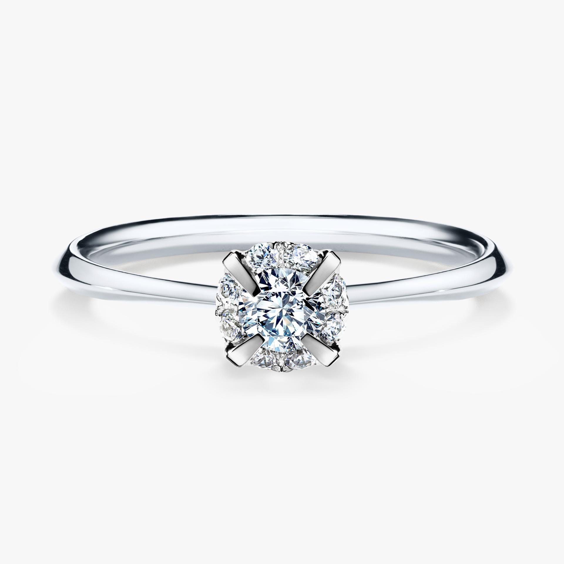 Pierscionek zareczynowy z diamentem 014 CT z bialego zlota my beauty 01