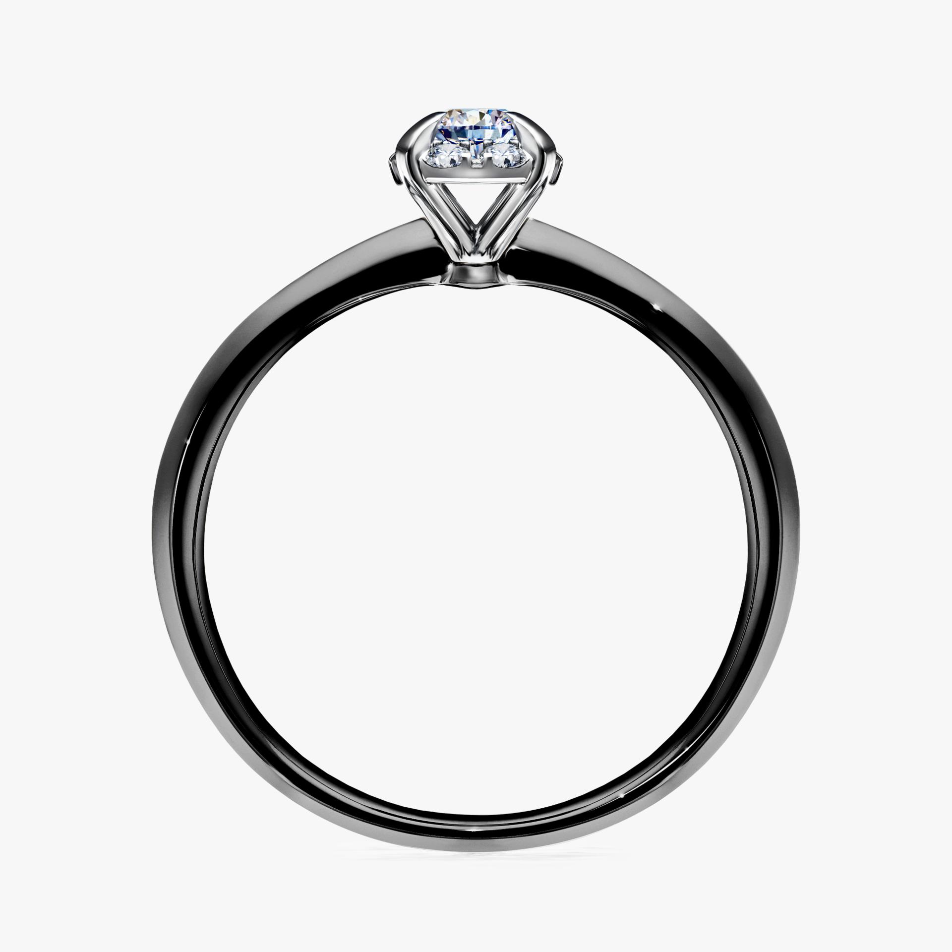 Pierscionek zareczynowy z diamentem 014 CT z czarnego zlota my beauty 02