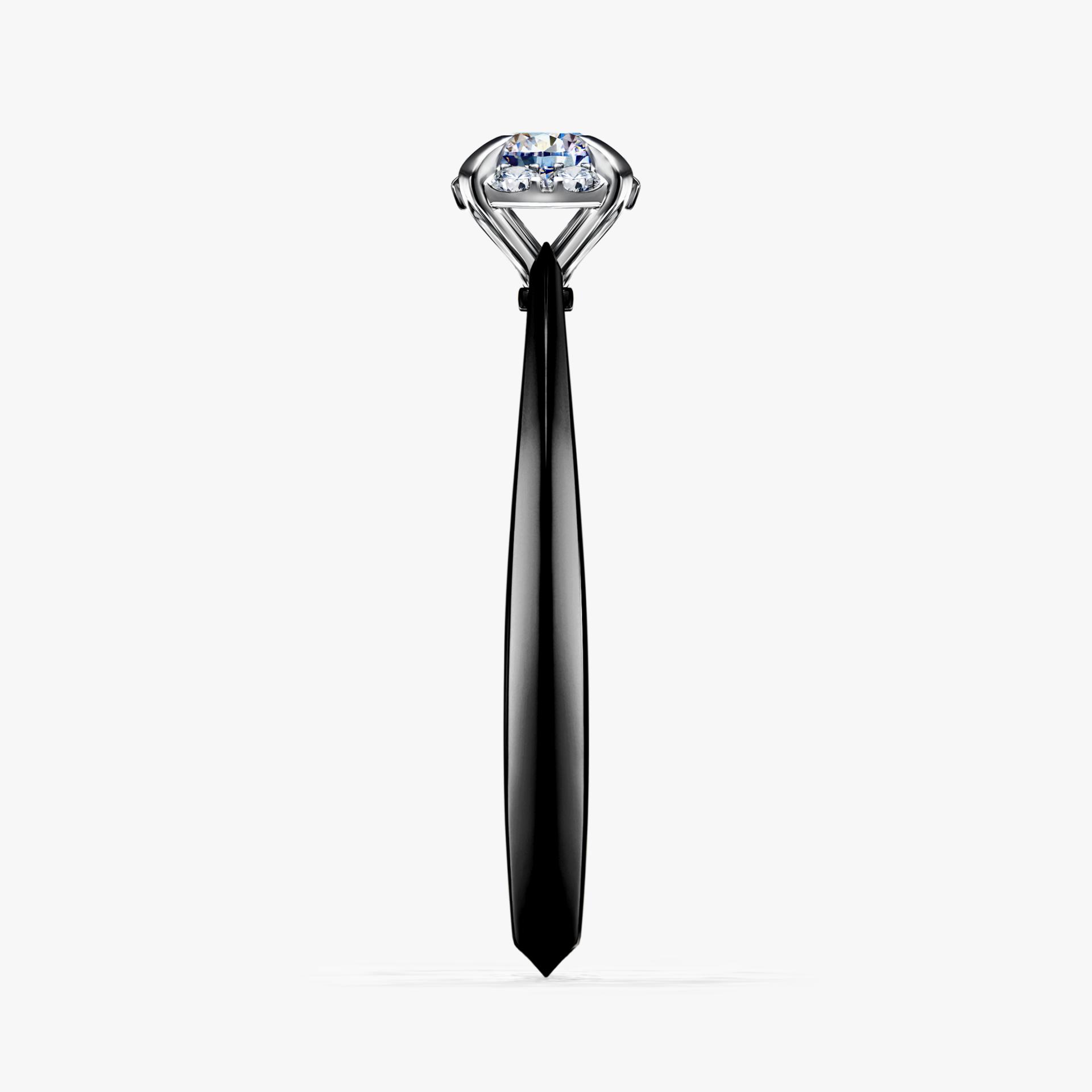 Pierscionek zareczynowy z diamentem 014 CT z czarnego zlota my beauty 03