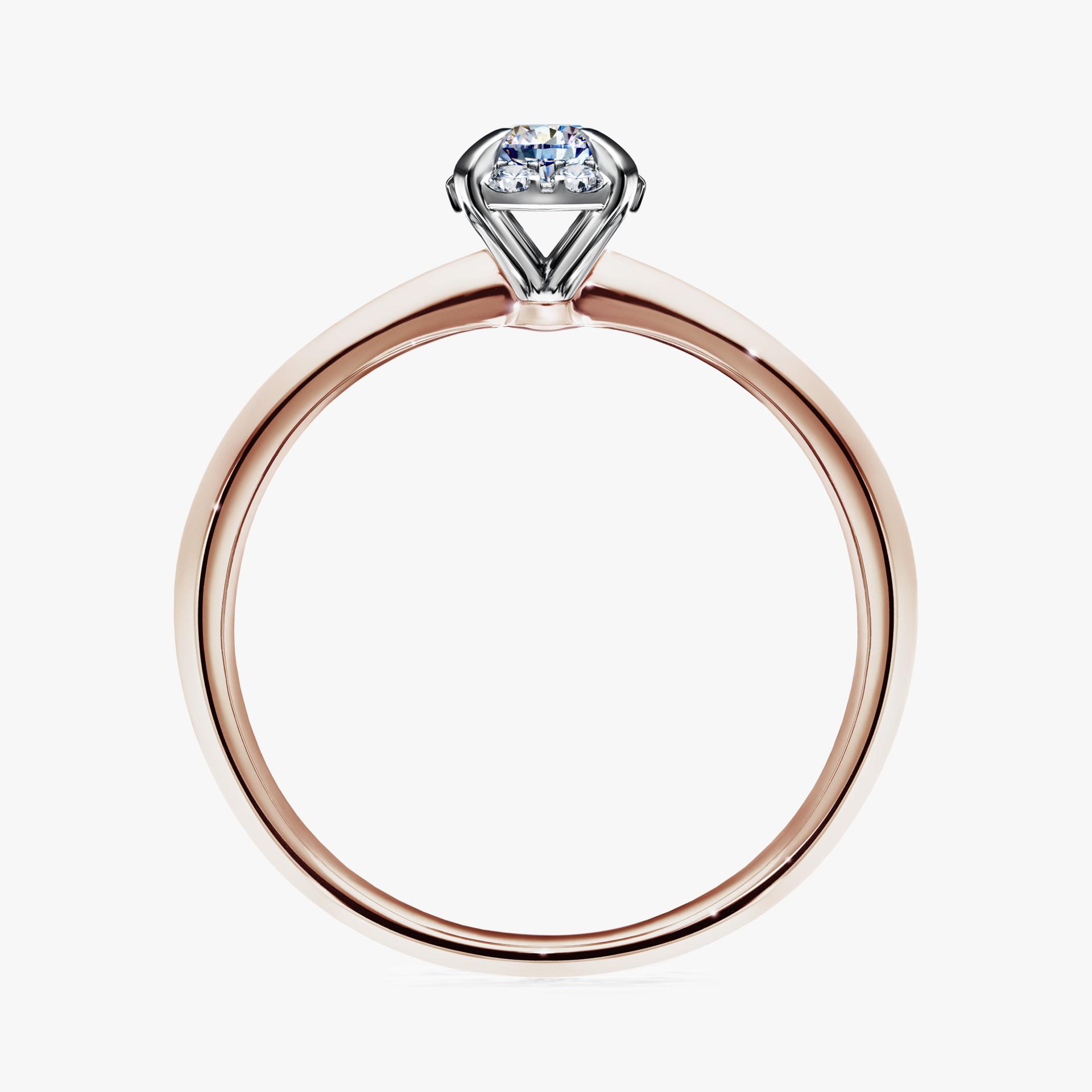 Pierscionek zareczynowy z diamentem 014 CT z rozowego zlota my beauty 02
