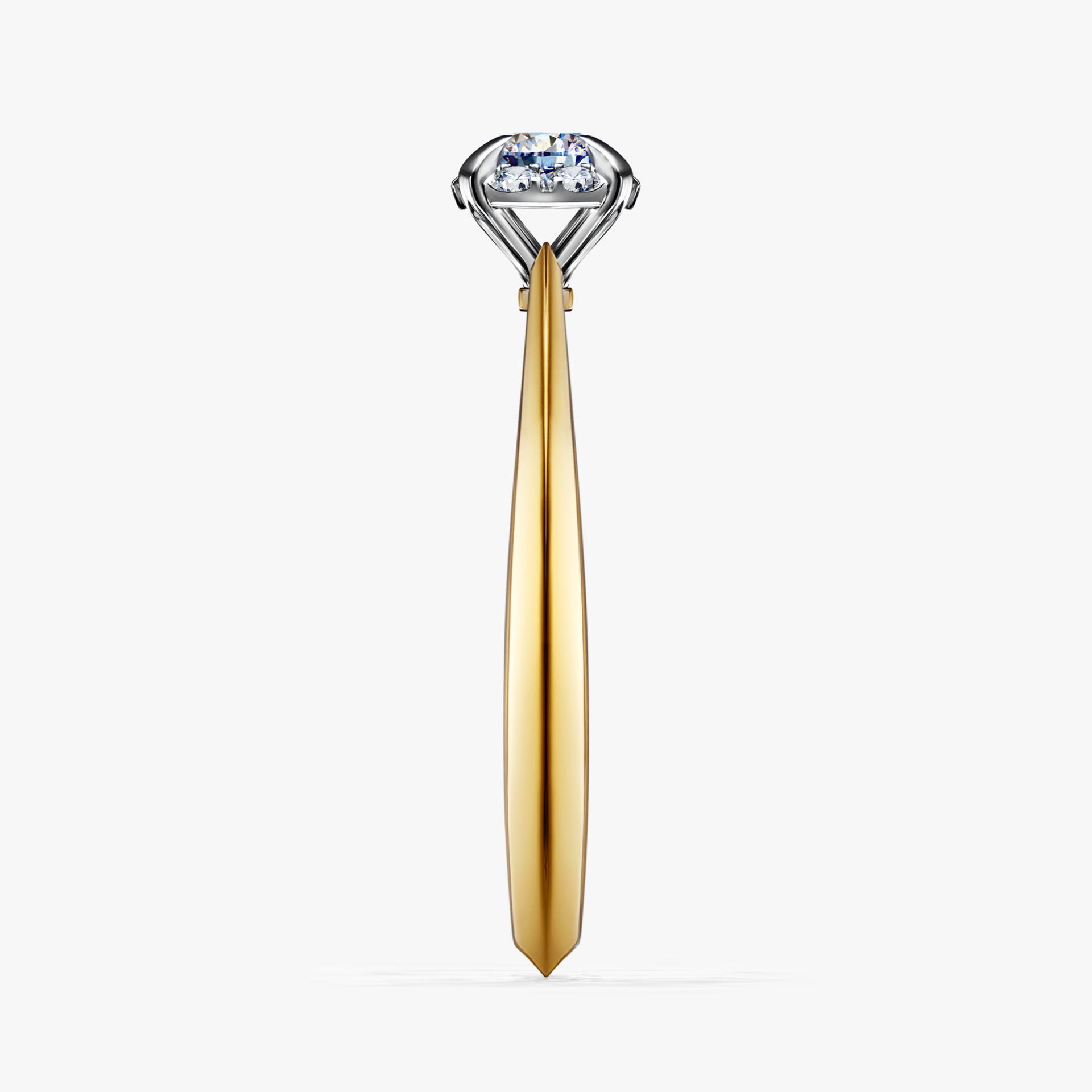 Pierścionek zaręczynowy My Beauty z żółtego złota z diamentem laboratoryjnym 0,14ct