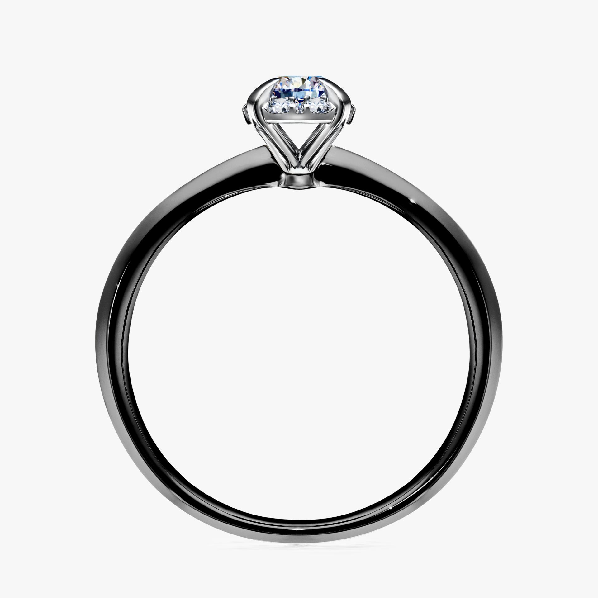 Pierscionek zareczynowy z diamentem 033 CT z czarnego zlota my beauty 02