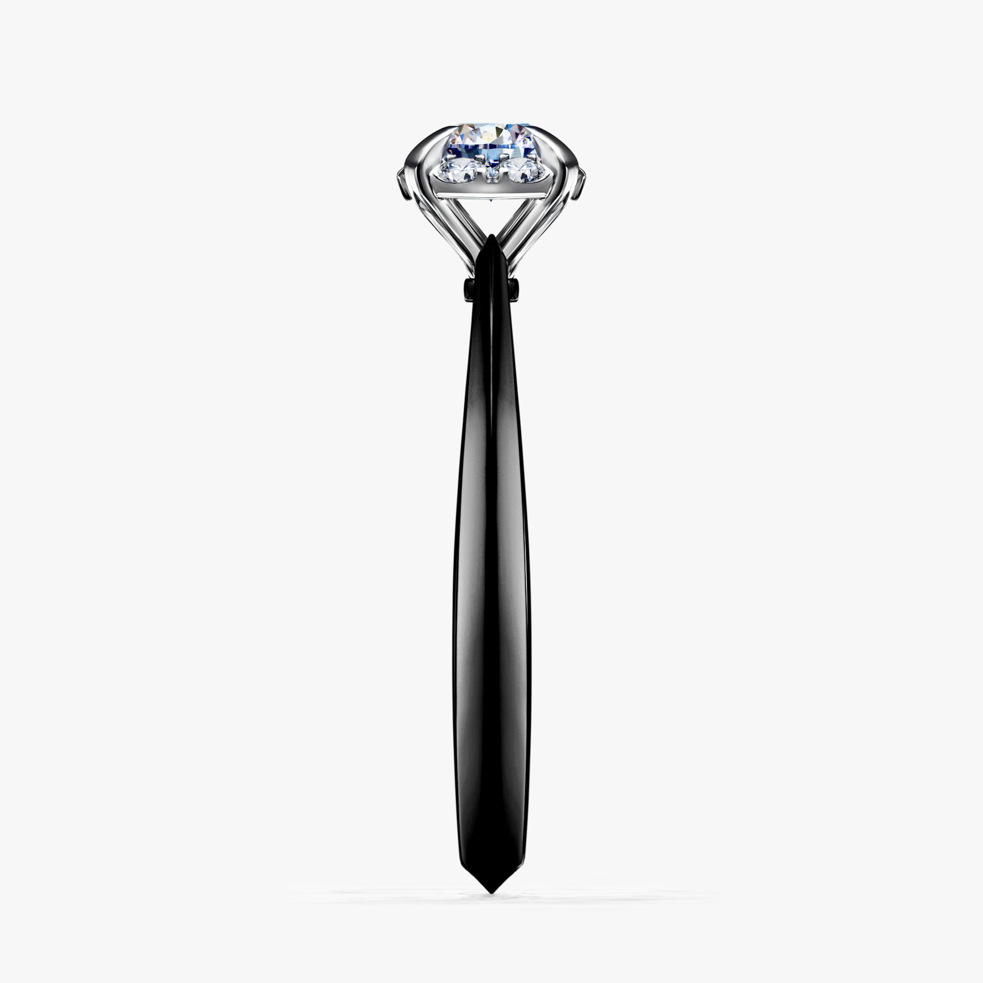 Pierscionek zareczynowy z diamentem 033 CT z czarnego zlota my beauty 03