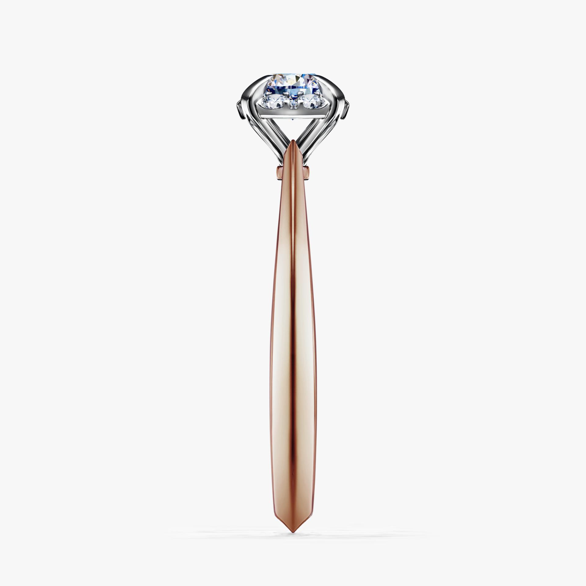 Pierscionek zareczynowy z diamentem 033 CT z rozowego zlota my beauty 03