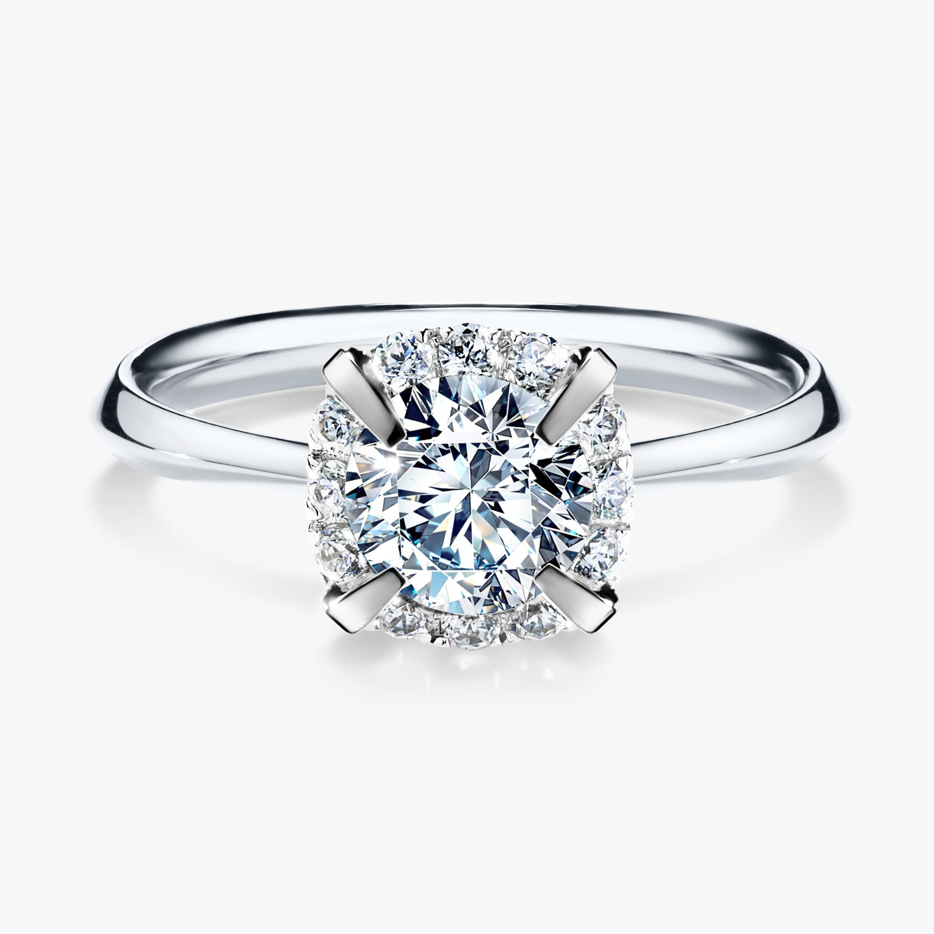 Pierścionek zaręczynowy My Beauty z białego złota z diamentem naturalnym 0,98ct