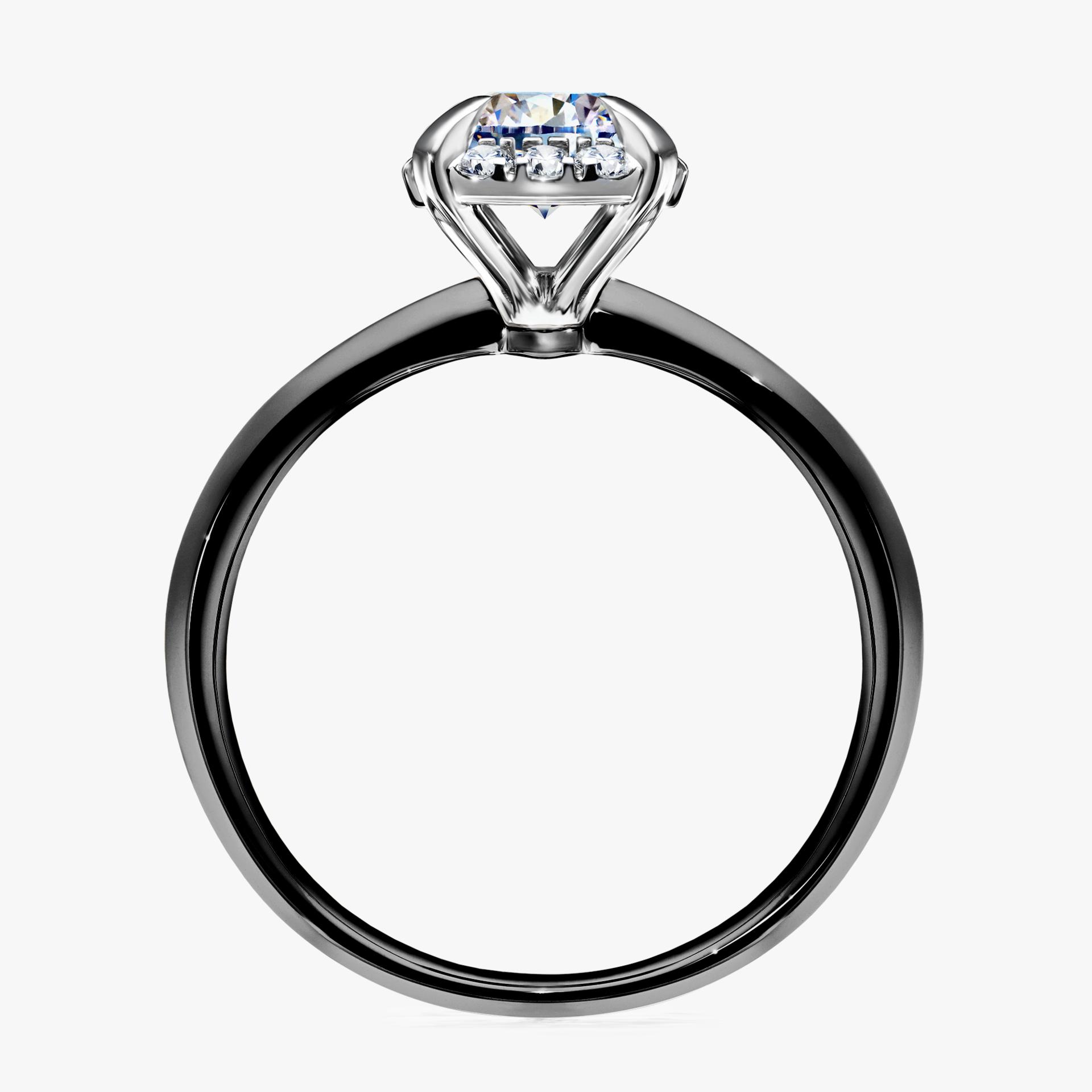 Pierscionek zareczynowy z diamentem 098 CT z czarnego zlota my beauty 02