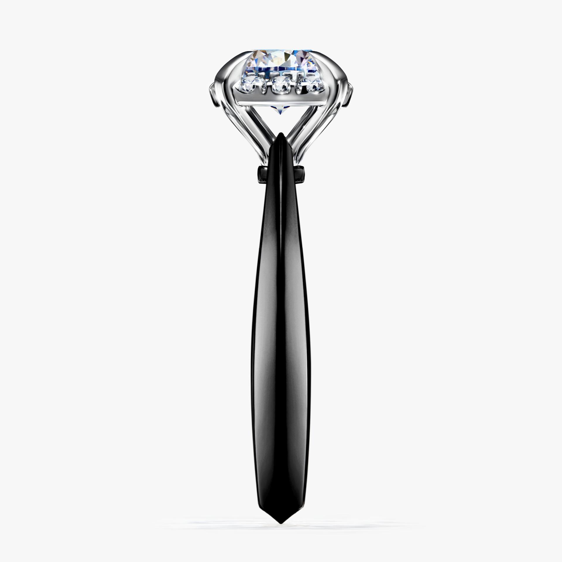 Pierscionek zareczynowy z diamentem 098 CT z czarnego zlota my beauty 03